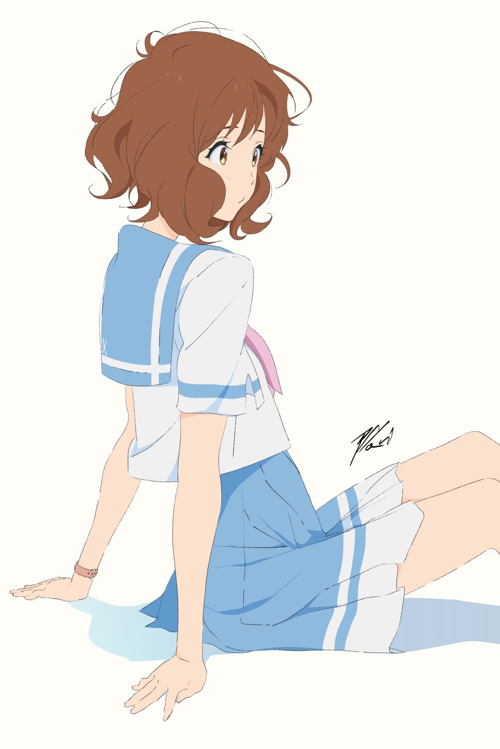 ani_, hibike!_euphonium, oumae_kumiko, seifuku, skirt_lift