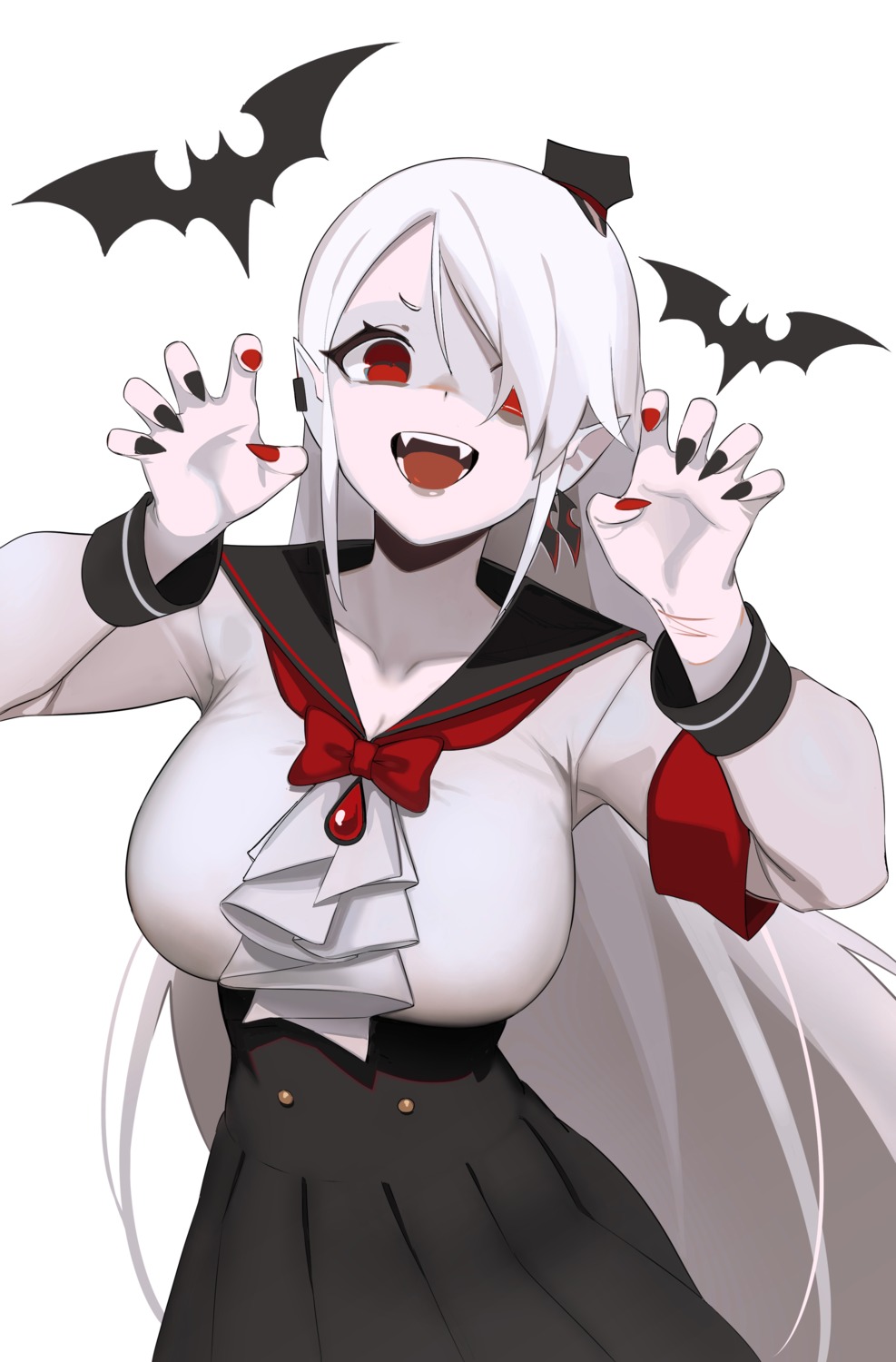 milim_nova, pointy_ears, seifuku