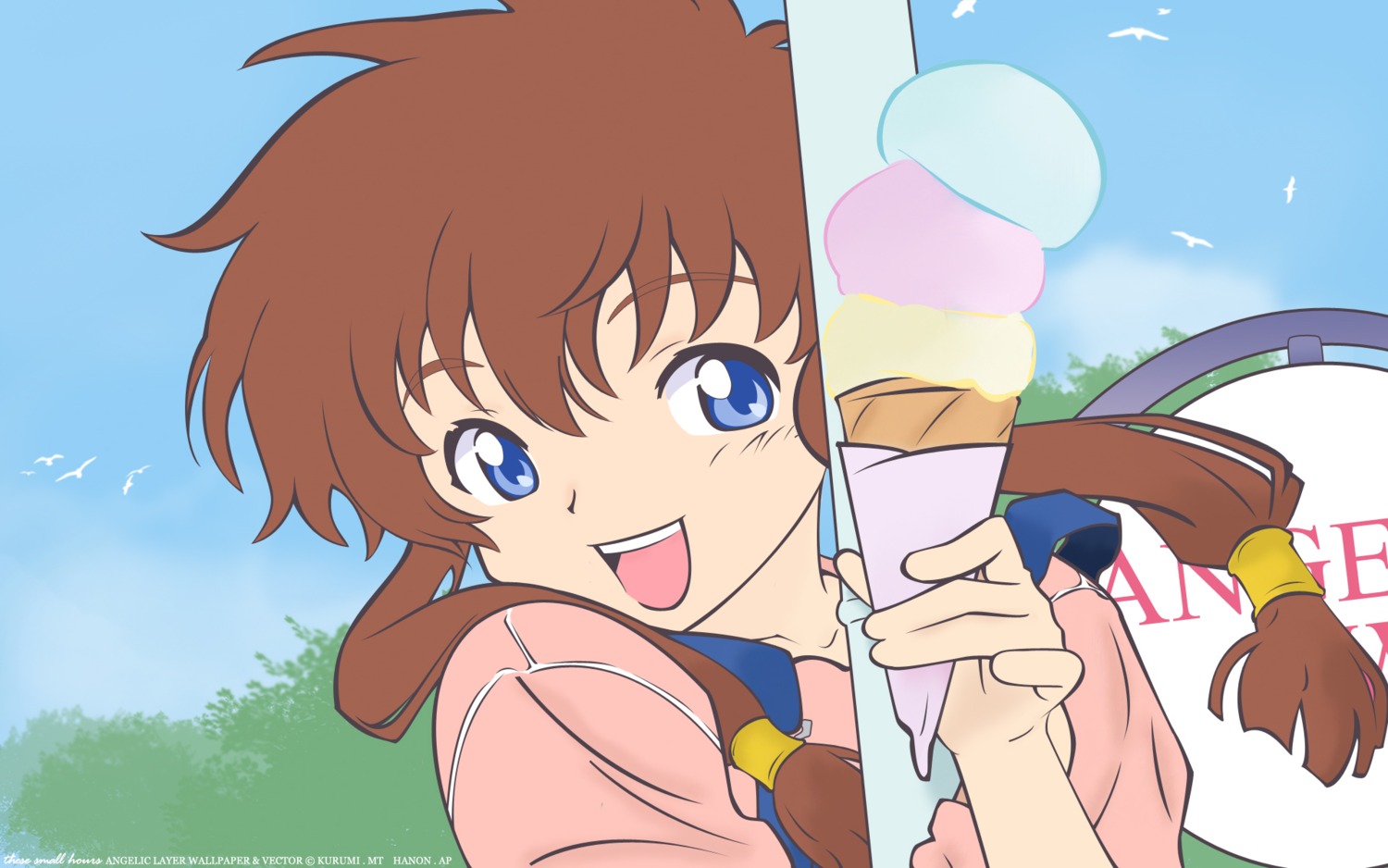 angelic_layer, suzuhara_misaki, vector_trace, wallpaper, watermark