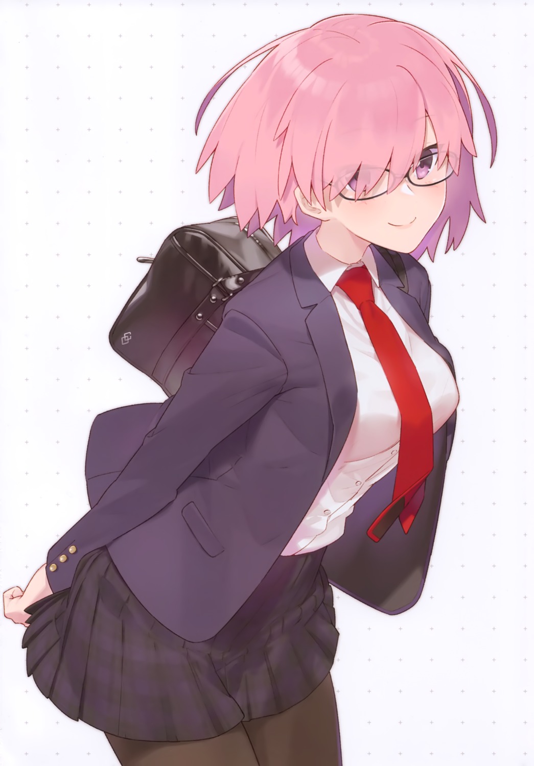 fate/grand_order, hayashi_kei, mash_kyrielight, megane, pantyhose, seifuku