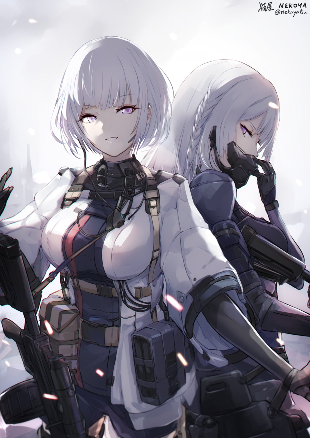 ak-15_(girls_frontline), girls_frontline, gun, nekoya_(liu), rpk-16_(girls_frontline)