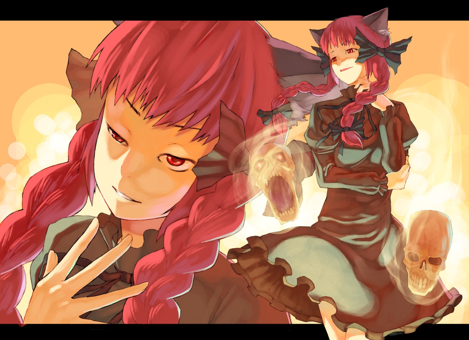 animal_ears, kaenbyou_rin, nekomimi, takeda, touhou