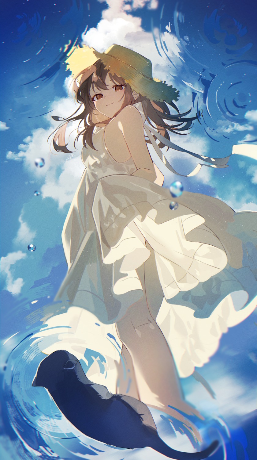 dress, neko, omutatsu, skirt_lift, summer_dress