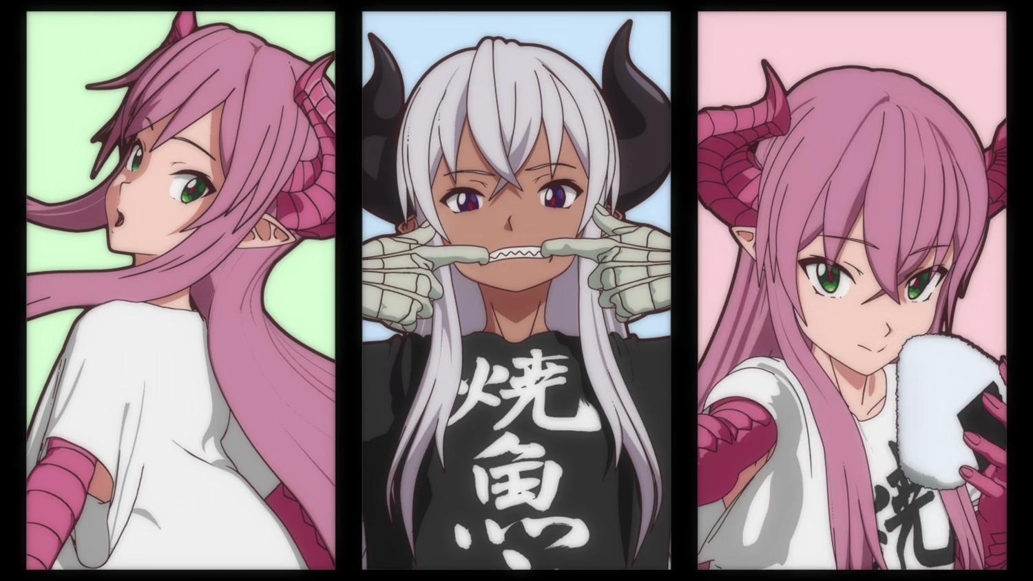 horns, majin_(meikyuu_black_company), meikyuu_black_company, pointy_ears, rimu_(meikyuu_black_company), tagme, wallpaper