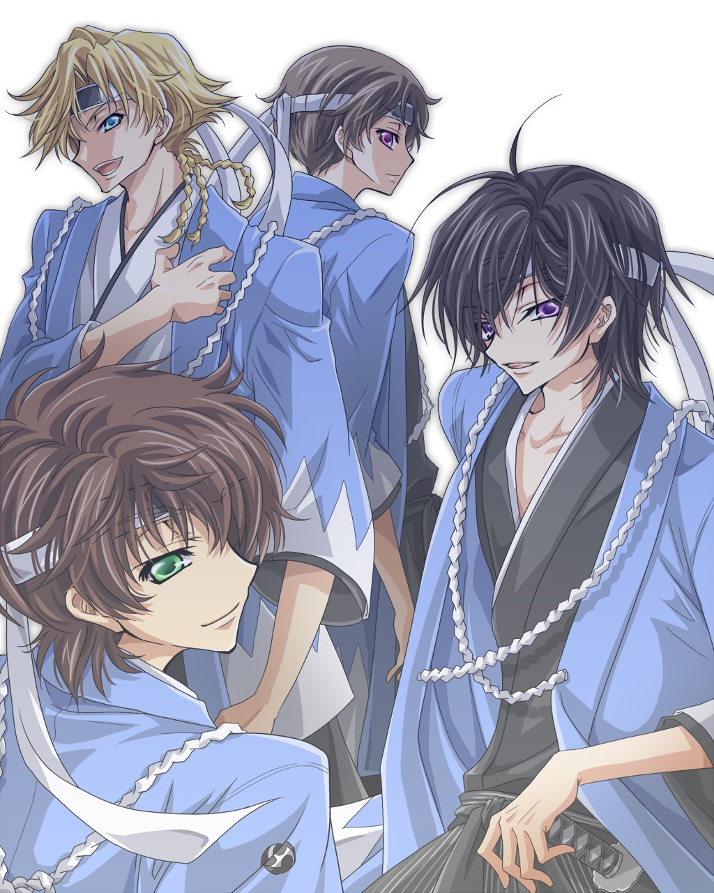 code_geass, gino_weinberg, kururugi_suzaku, lelouch_lamperouge, male, rollo_lamperouge, tooya