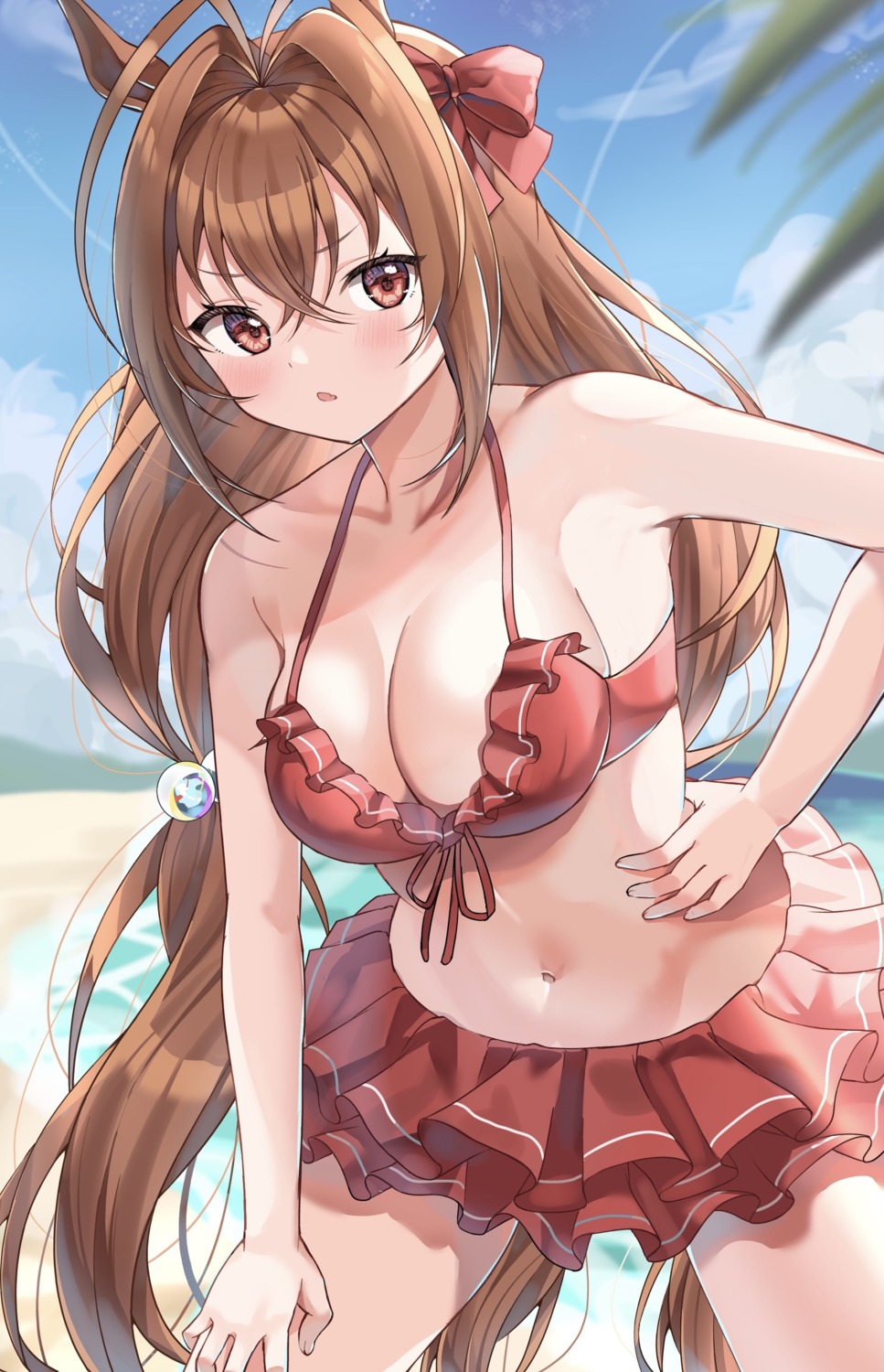 animal_ears, bikini, bochibochi_(gyuuniku_6000), daiwa_scarlet_(umamusume), swimsuits, uma_musume_pretty_derby