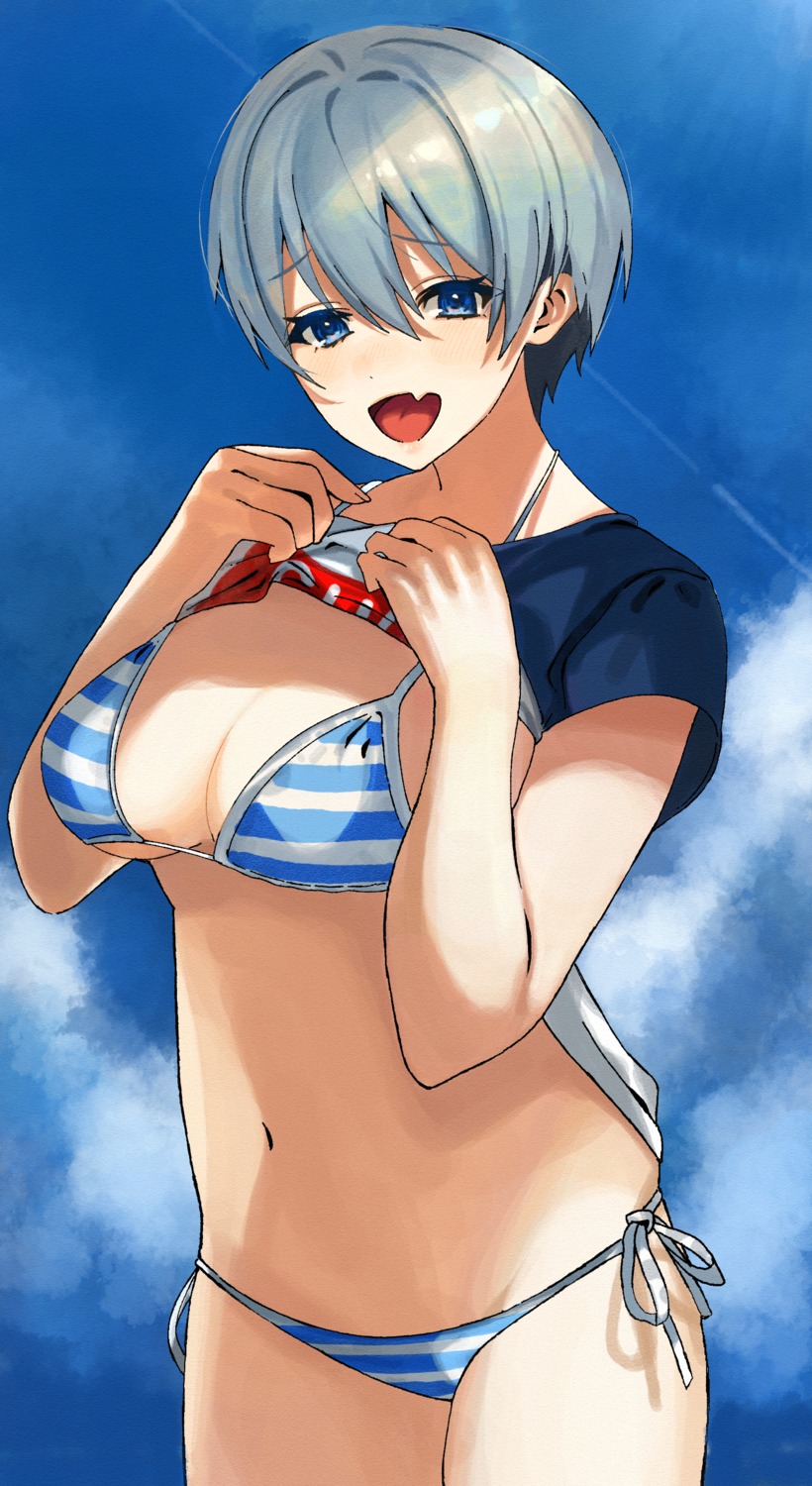 bikini, cleavage, pol_winner, shirt_lift, swimsuits, undressing, uzaki-chan_wa_asobi_tai!, uzaki_hana