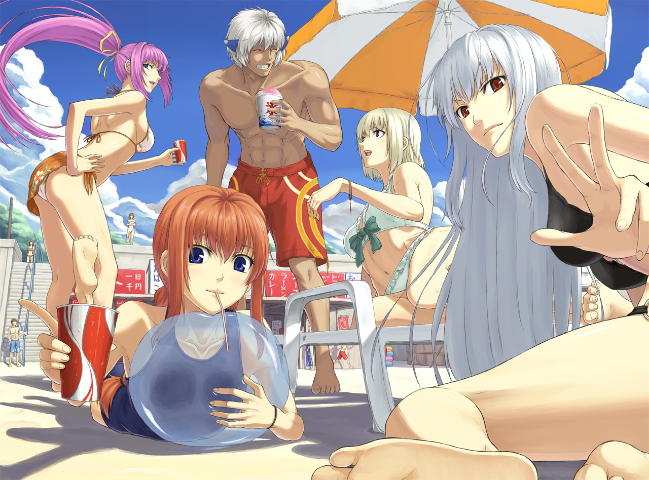 bikini, mahou_shoujo_lyrical_nanoha, mahou_shoujo_lyrical_nanoha_a's, nakayama_yukiji, reinforce, shamal, signum, swimsuits, vita, zafira
