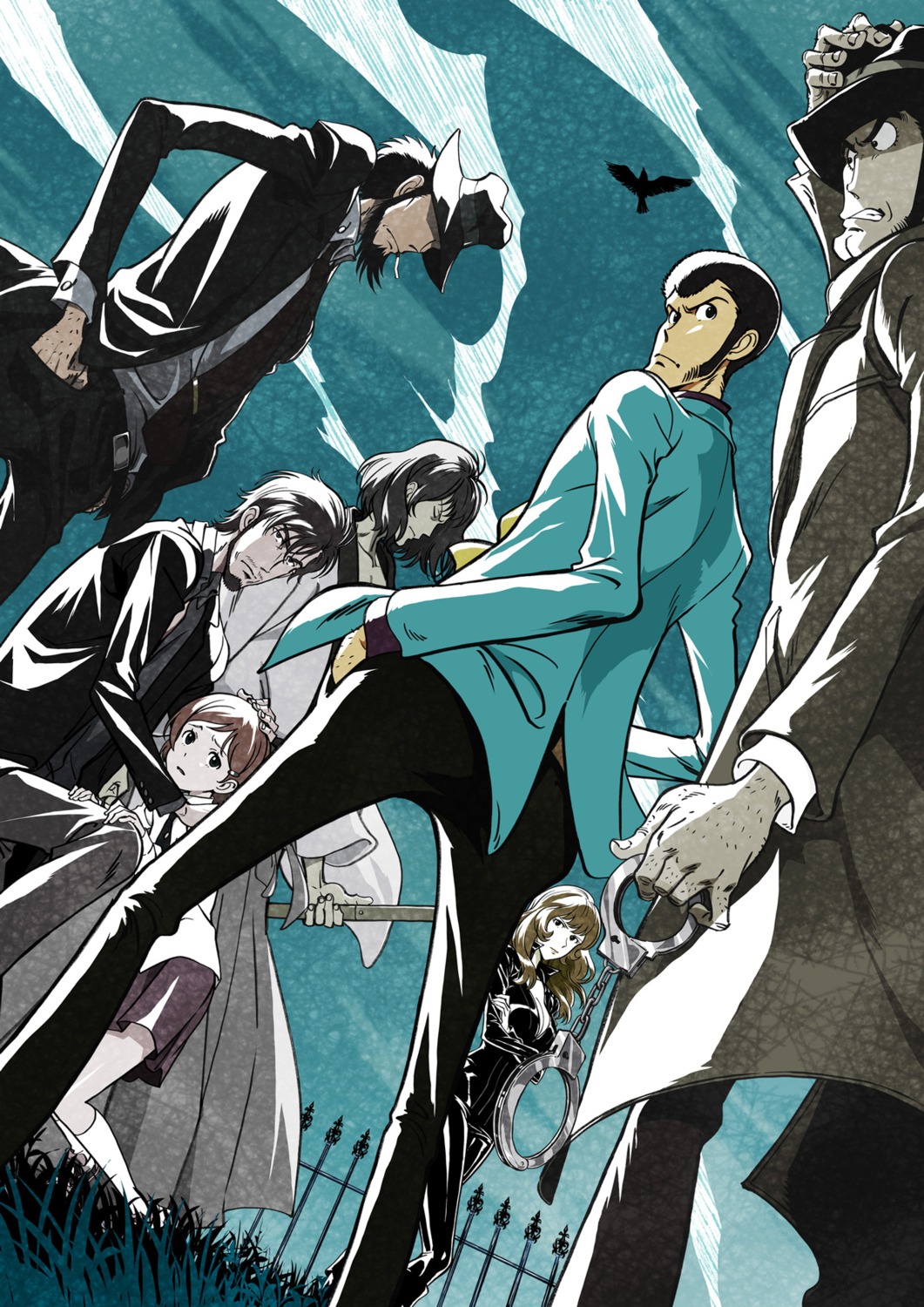 arsene_lupin_iii, bodysuit, business_suit, cleavage, ishikawa_goemon_xiii, japanese_clothes, jigen_daisuke, lupin_iii