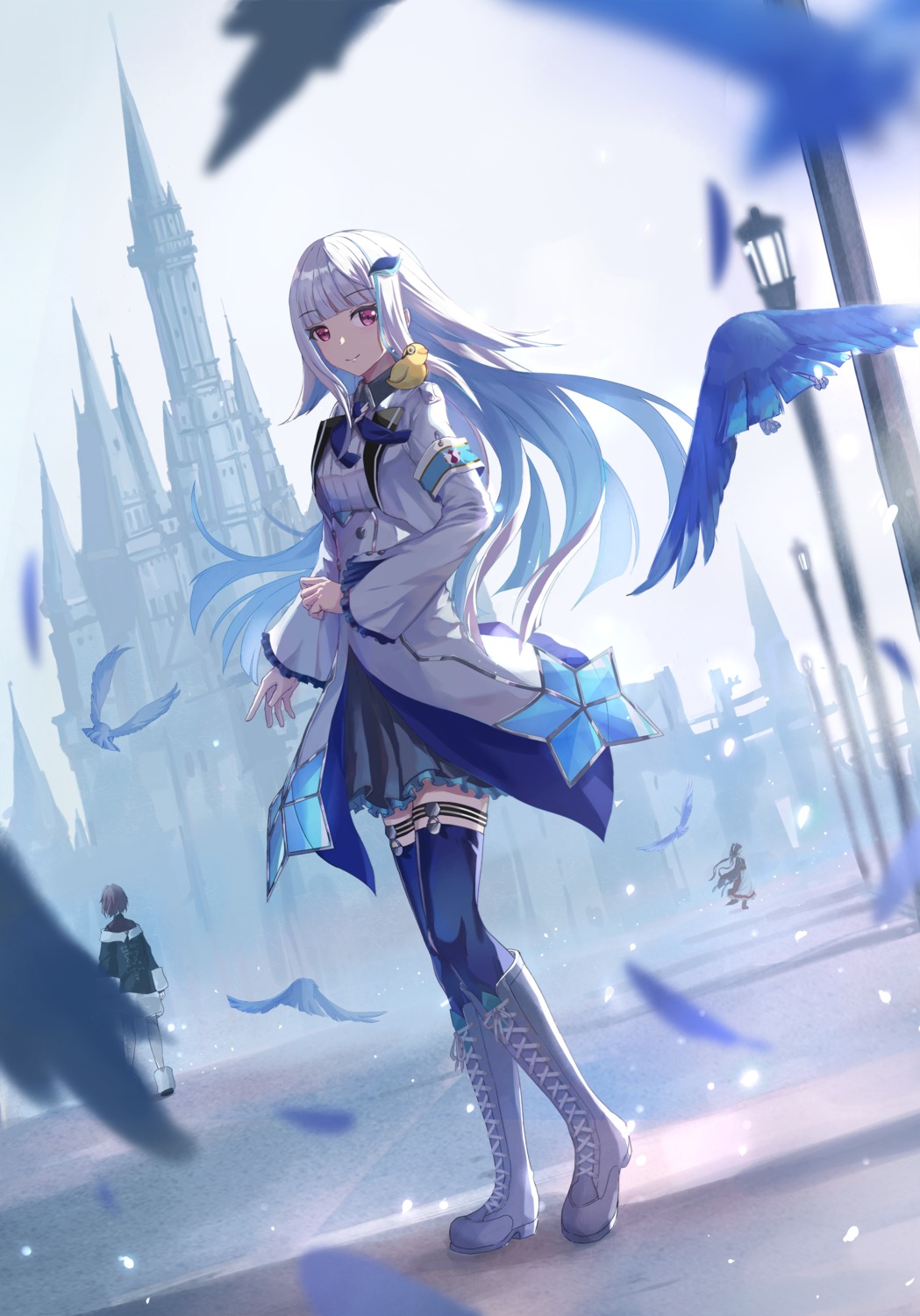 aka_(440626), ange_katrina, garter, lize_helesta, nijisanji, seifuku, stockings, thighhighs