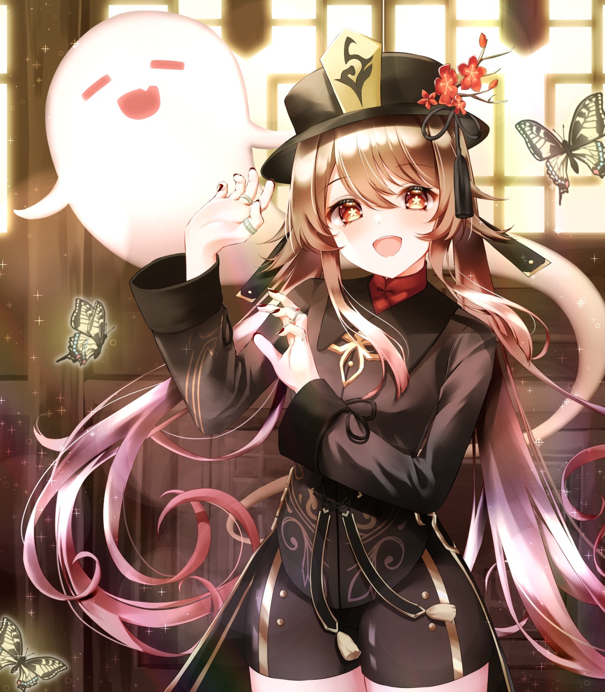 asian_clothes, genshin_impact, hu_tao, yay0ee