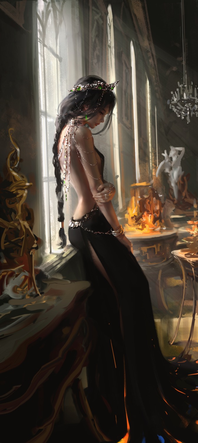 aeolian, dress, no_bra, wlop