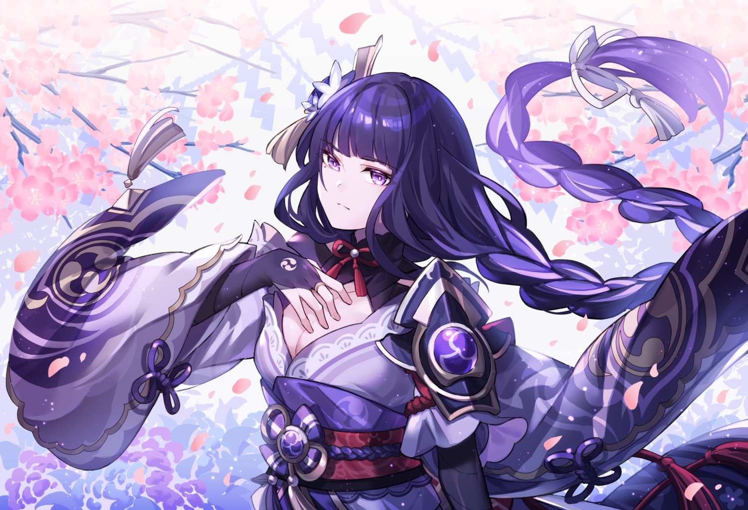 armor, genshin_impact, hizuki_miya, japanese_clothes, raiden_shogun