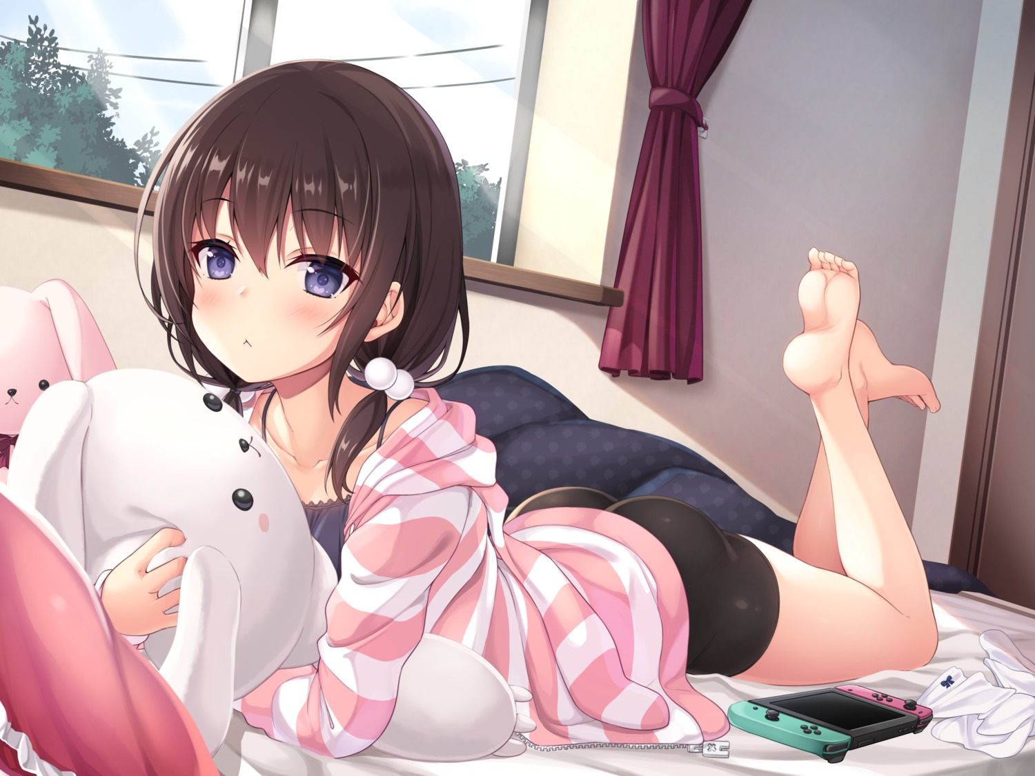 ass, bike_shorts, feet, urozuki_akira