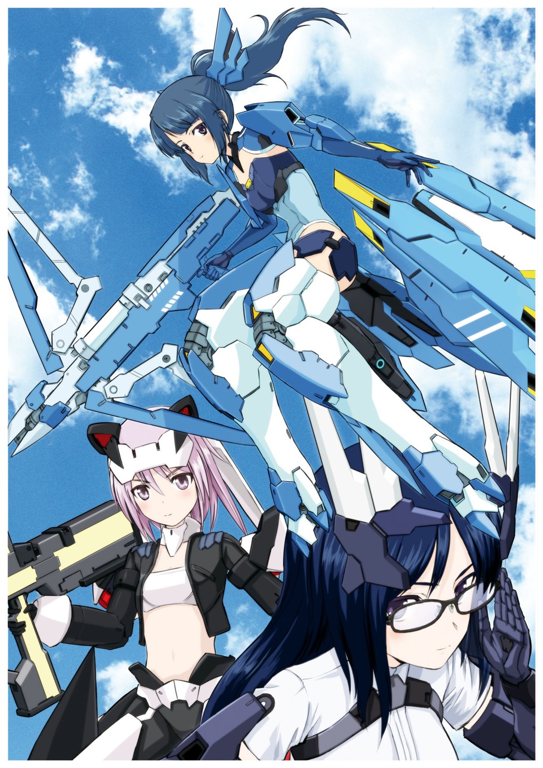 alice_gear_aegis, hirasaka_yotsuyu, momoshina_fumika, takanashi_rei