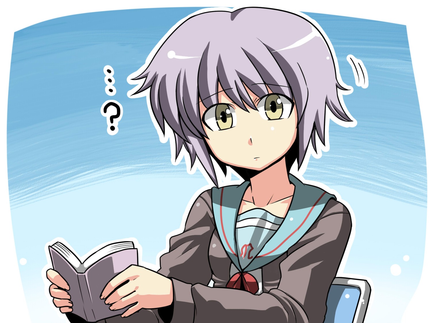 nagato_yuki, seifuku, suzumiya_haruhi_no_yuuutsu, tsuki_wani, wallpaper
