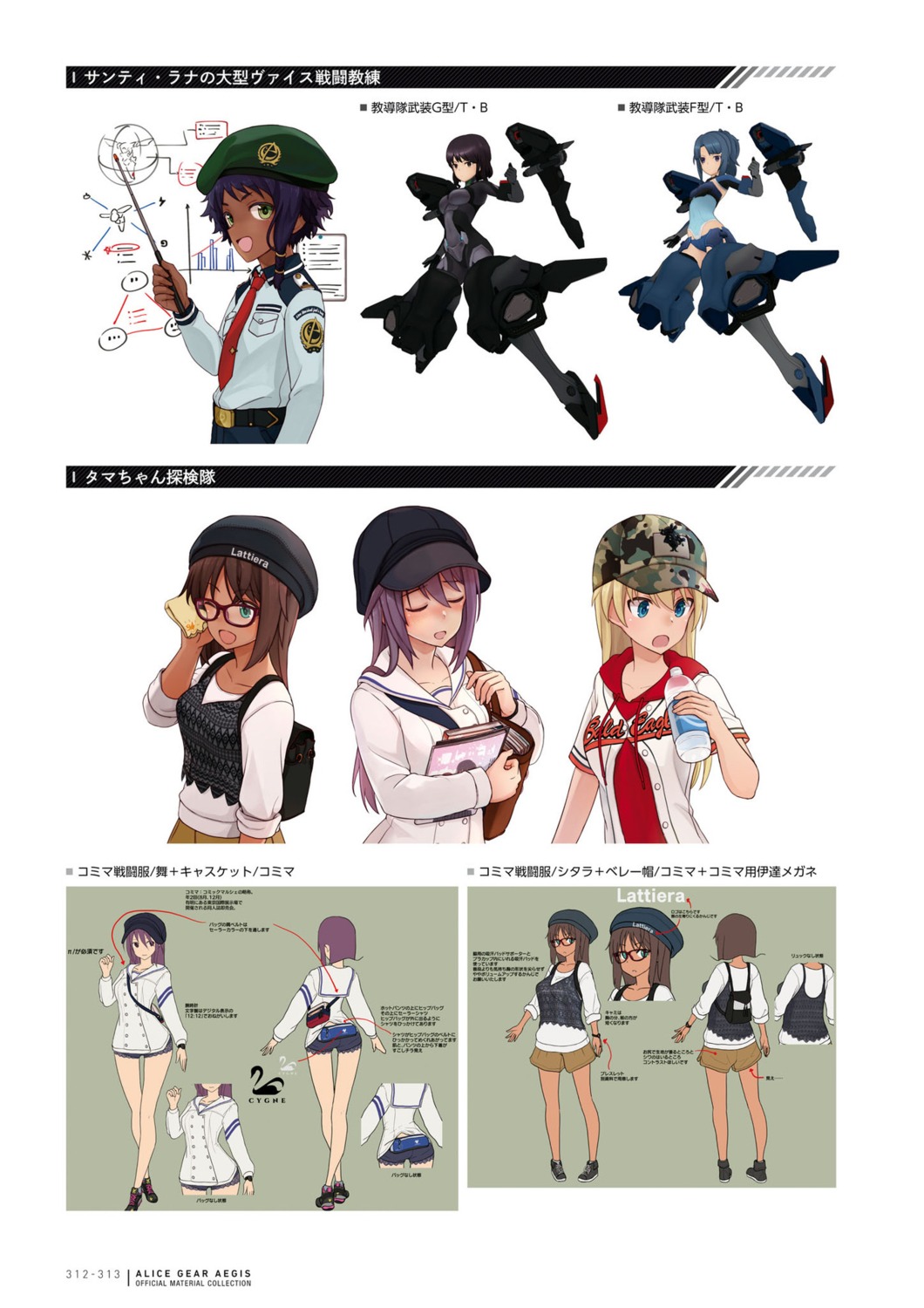 alice_gear_aegis, kaneshiya_shitara, niiya_serina, nikotama_mai, shanti_rana, takanashi_rei, virginia_glynnberets