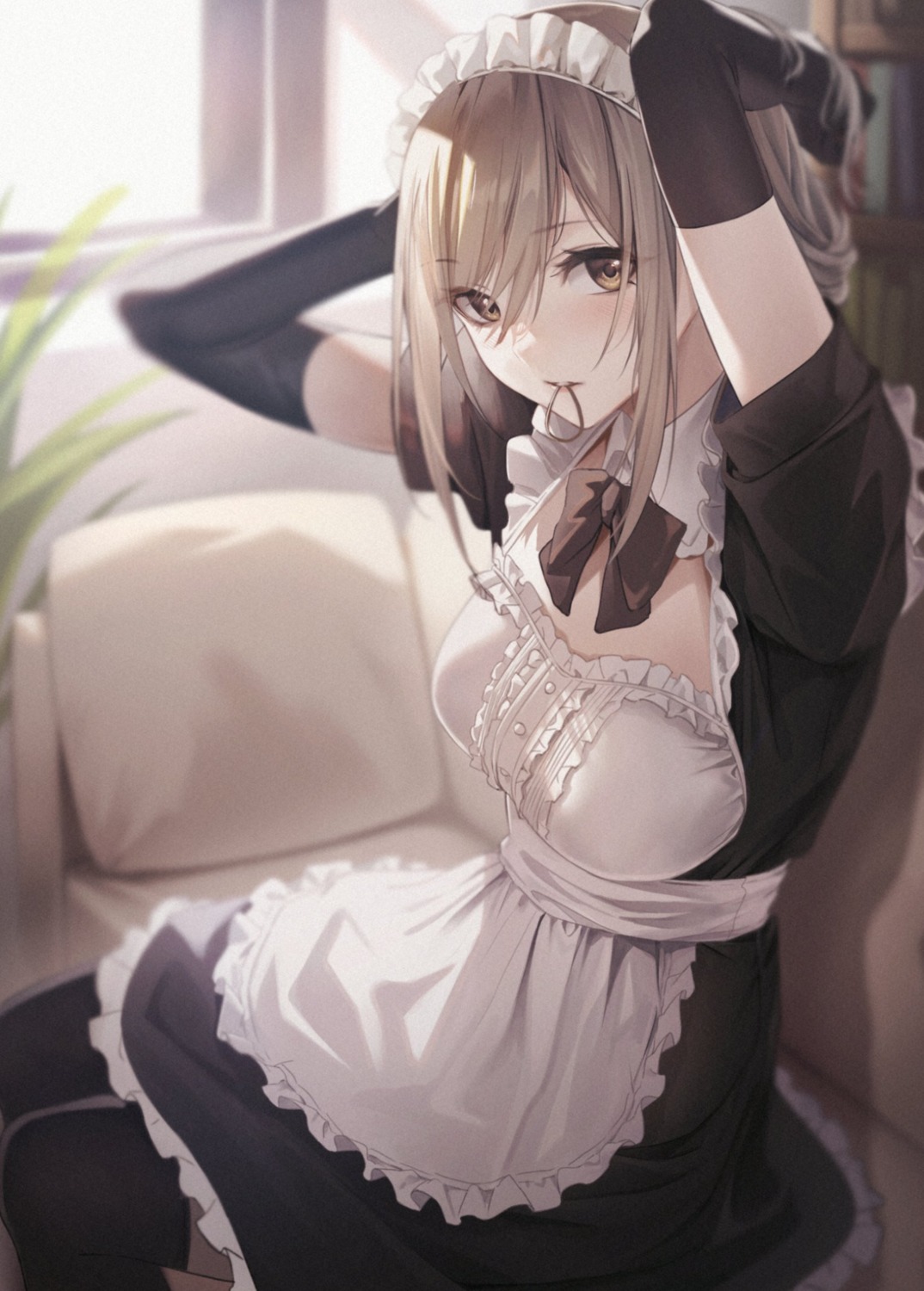 maid, sola_(solo0730), thighhighs