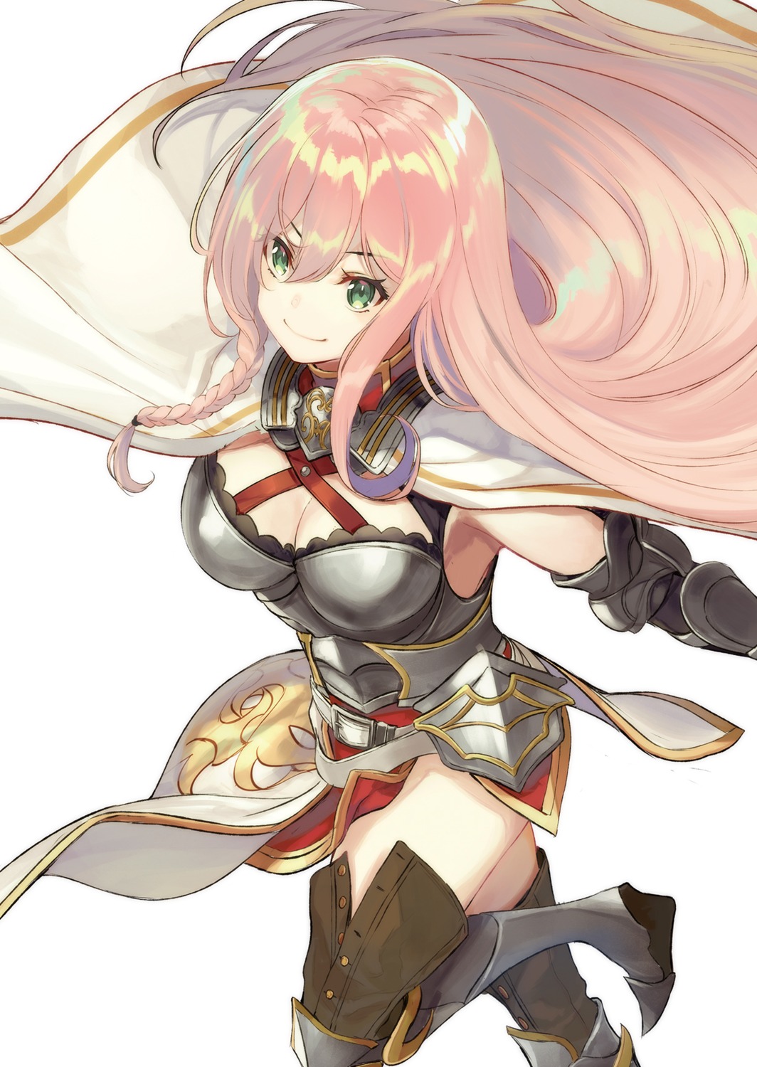 armor, elna_von_amsberg, saikyou_degarashi_ouji_no_anyaku_teii_arasoi, skirt_lift, thighhighs, yuunagi