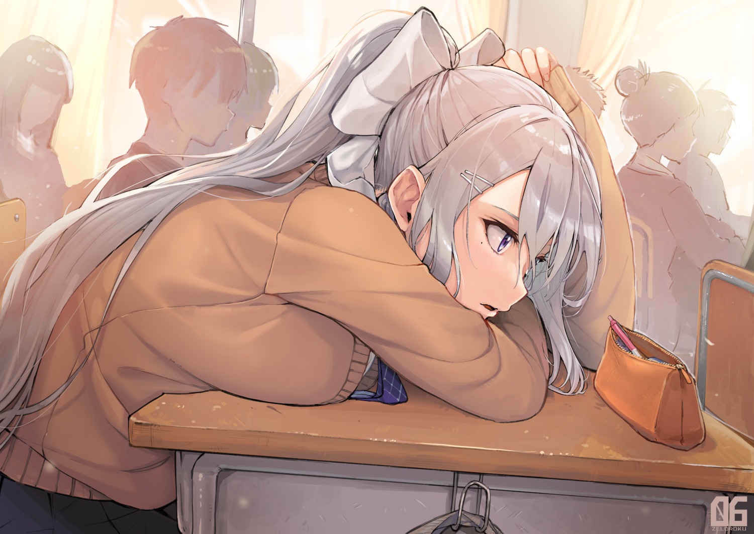 higuchi_kaede, nijisanji, seifuku, sweater, zelo6
