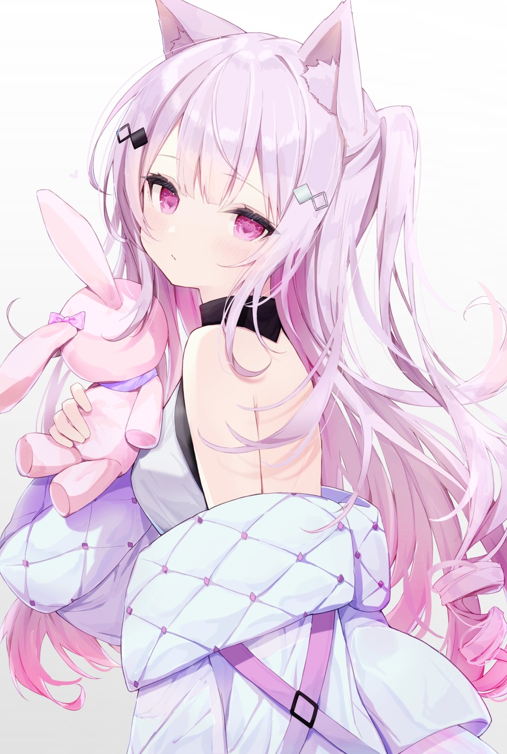 animal_ears, fusuma_(ramunezake), nekomimi, no_bra