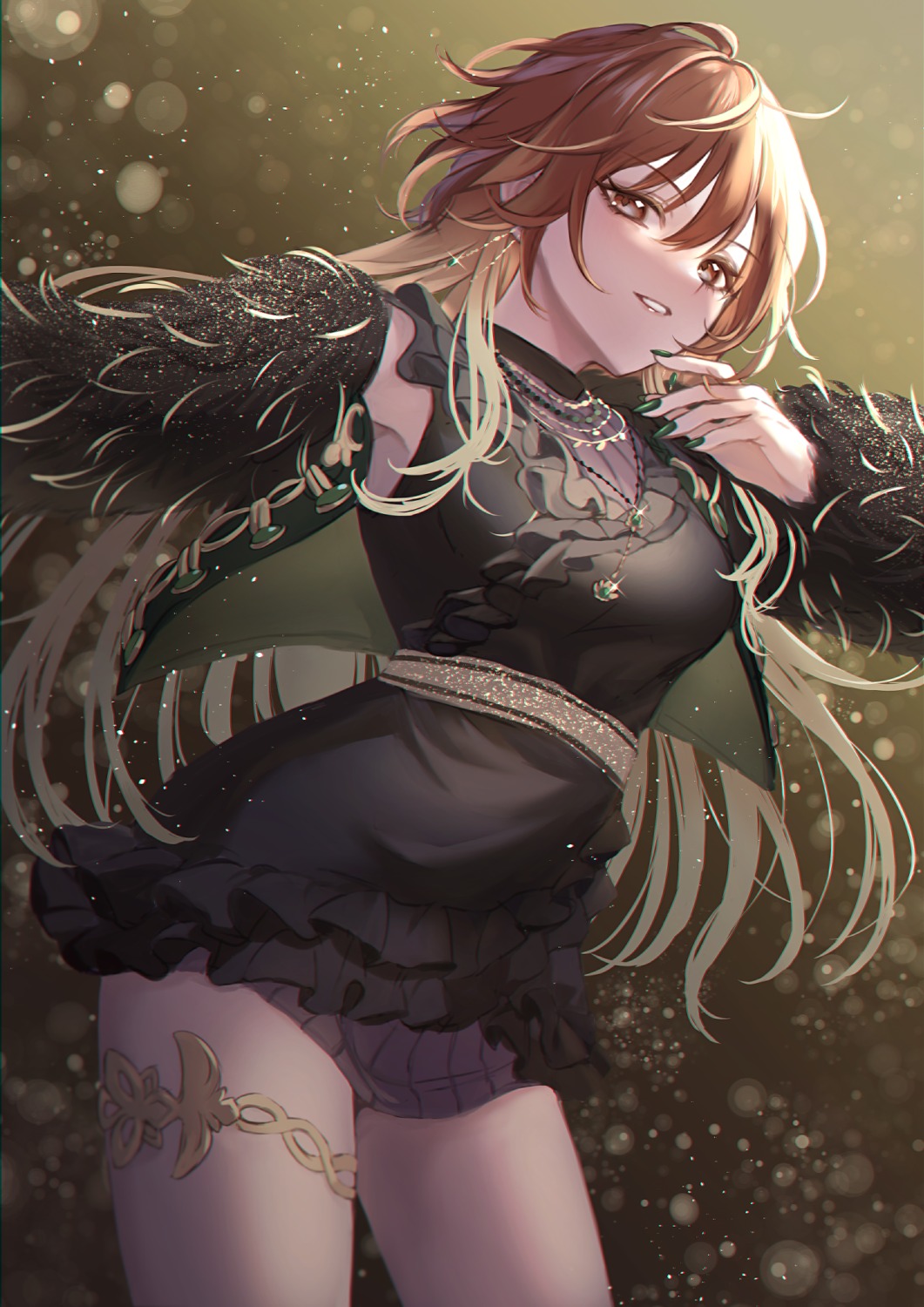 aketa_mikoto, anoa, dress, garter, the_idolm@ster, the_idolm@ster_shiny_colors
