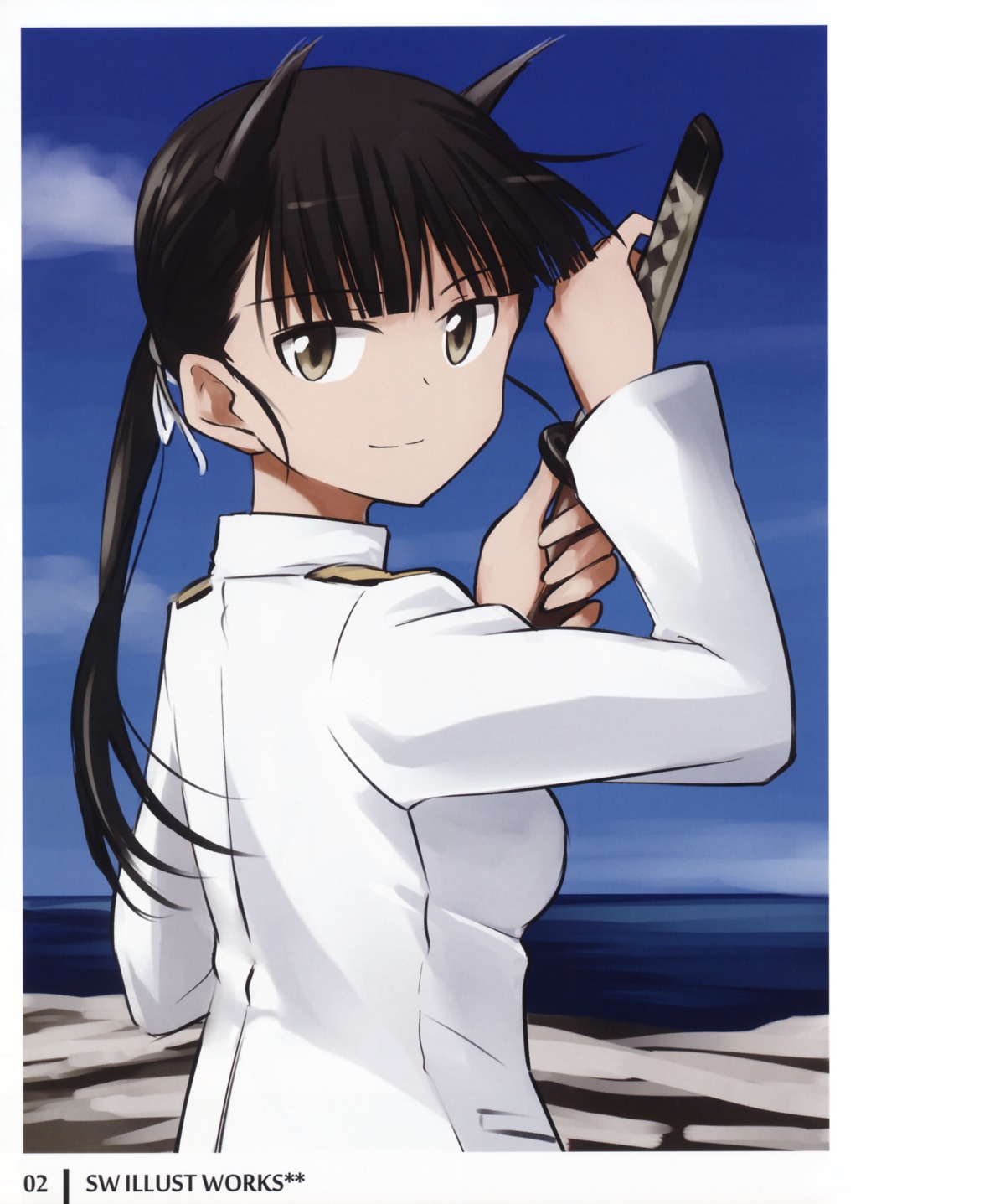 animal_ears, inumimi, sakamoto_mio, strike_witches, tsuchii_(ramakifrau), uniform, weapon