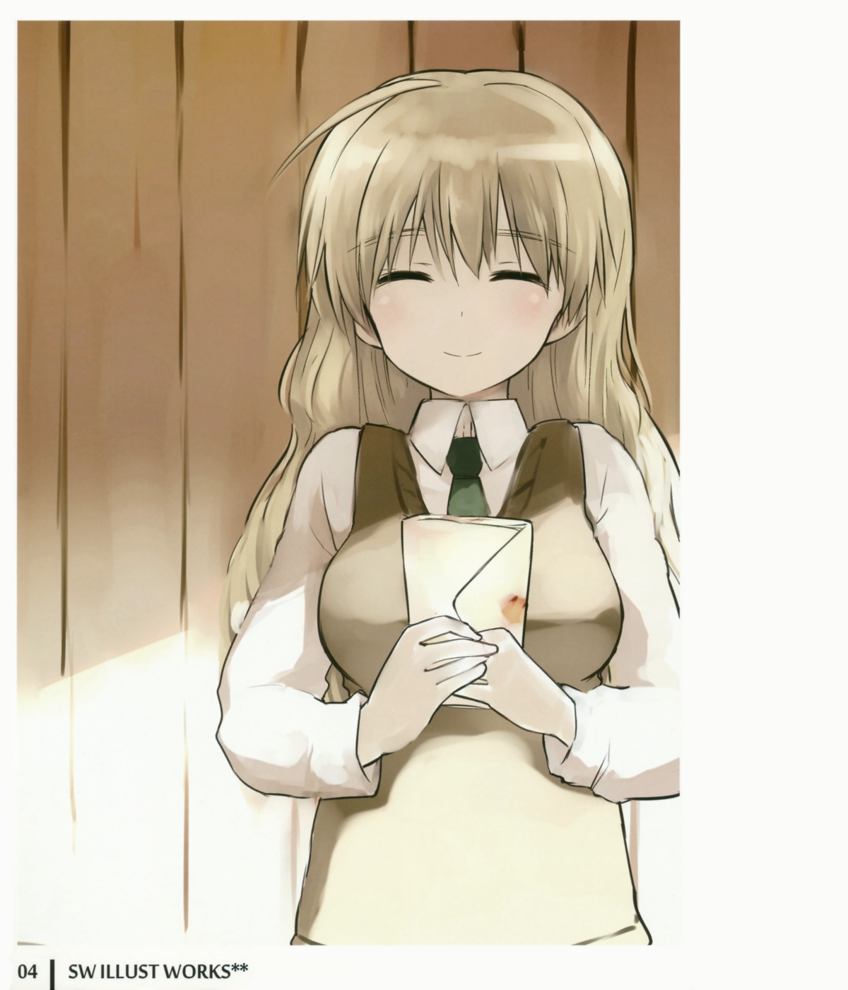 lynette_bishop, seifuku, strike_witches, sweater, tsuchii_(ramakifrau)
