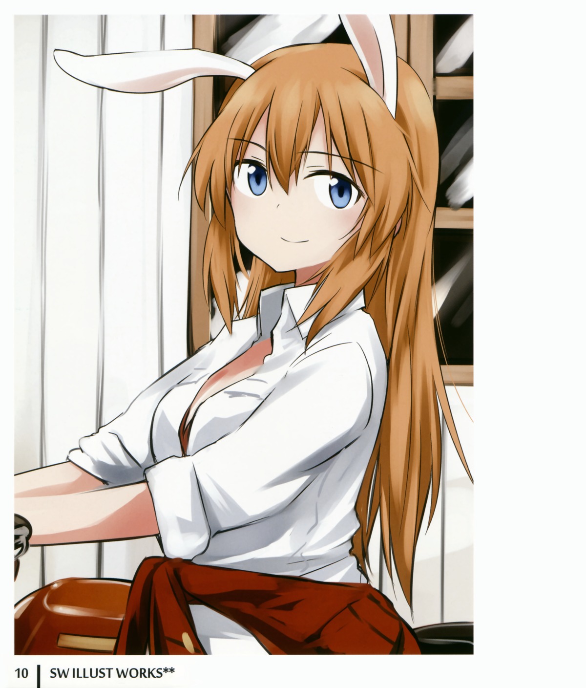 animal_ears, bunny_ears, charlotte_e_yeager, strike_witches, tsuchii_(ramakifrau)