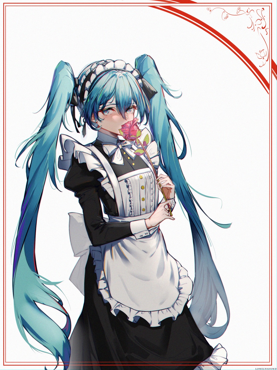 hatsune_miku, maid, rzx0, vocaloid