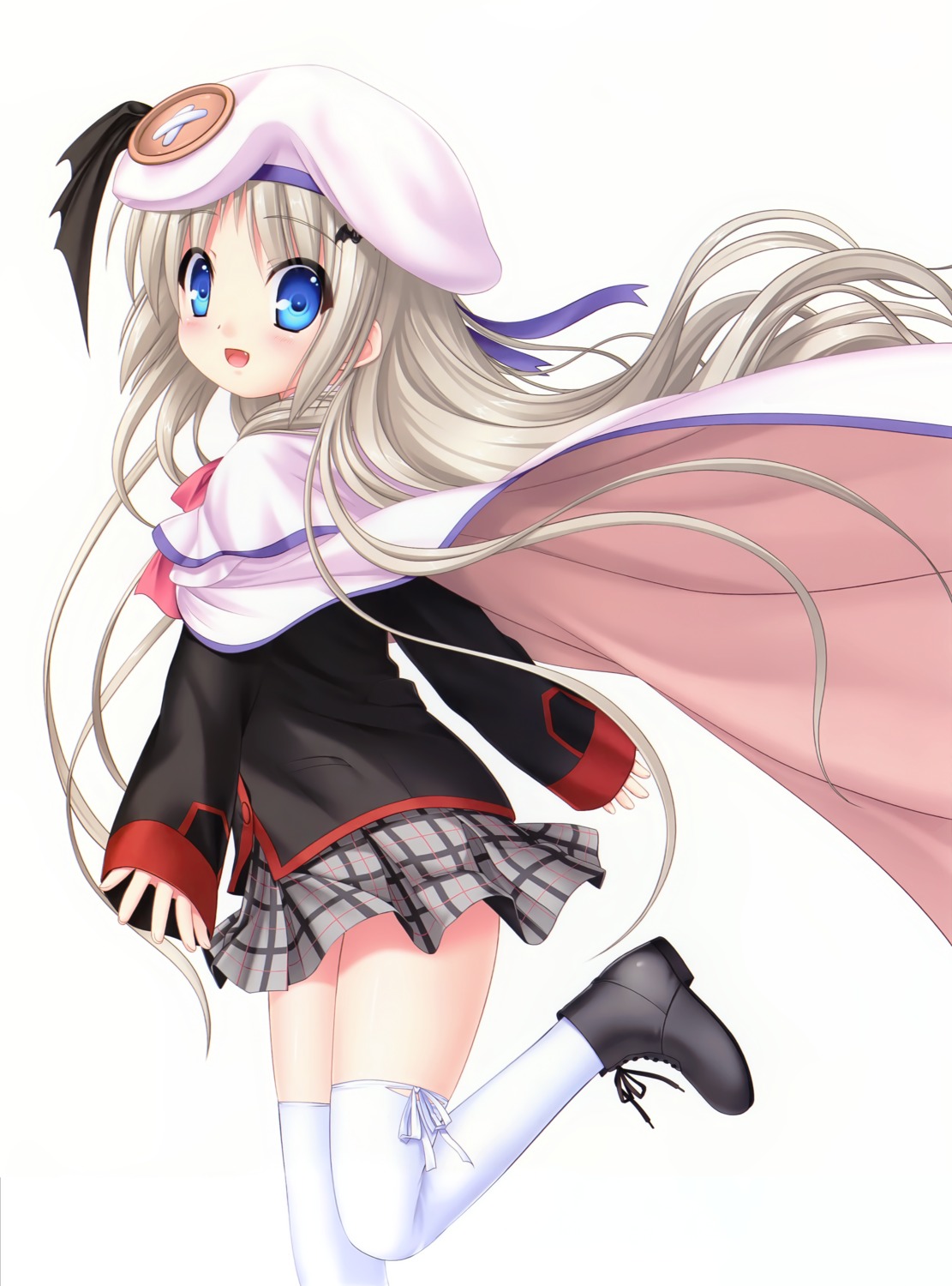 key, kud_wafter, little_busters!, na-ga, noumi_kudryavka, seifuku, skirt_lift, thighhighs