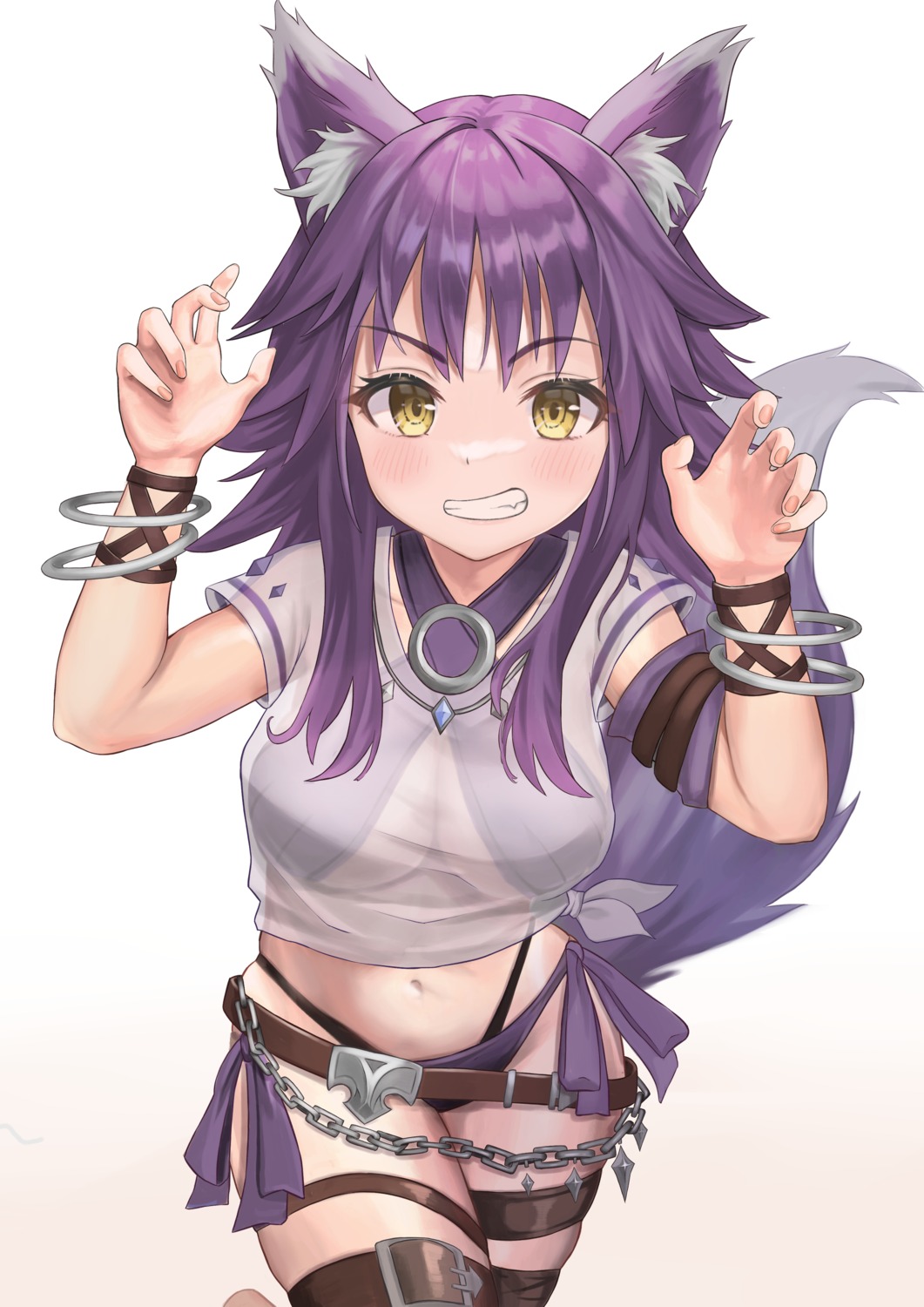aki_makoto, animal_ears, garter, no_bra, pantsu, princess_connect!, princess_connect!_re:dive, see_through