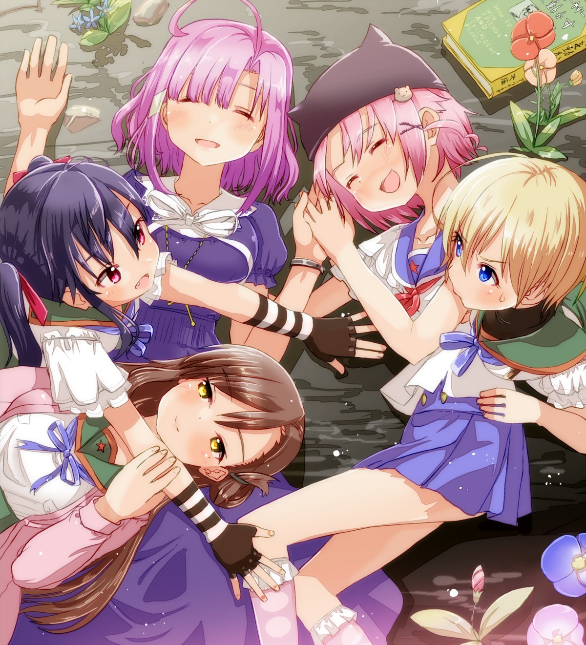 ebisuzawa_kurumi, gakkou_gurashi!, gozaemon, naoki_miki, sakura_megumi, seifuku, sweater, takeya_yuki
