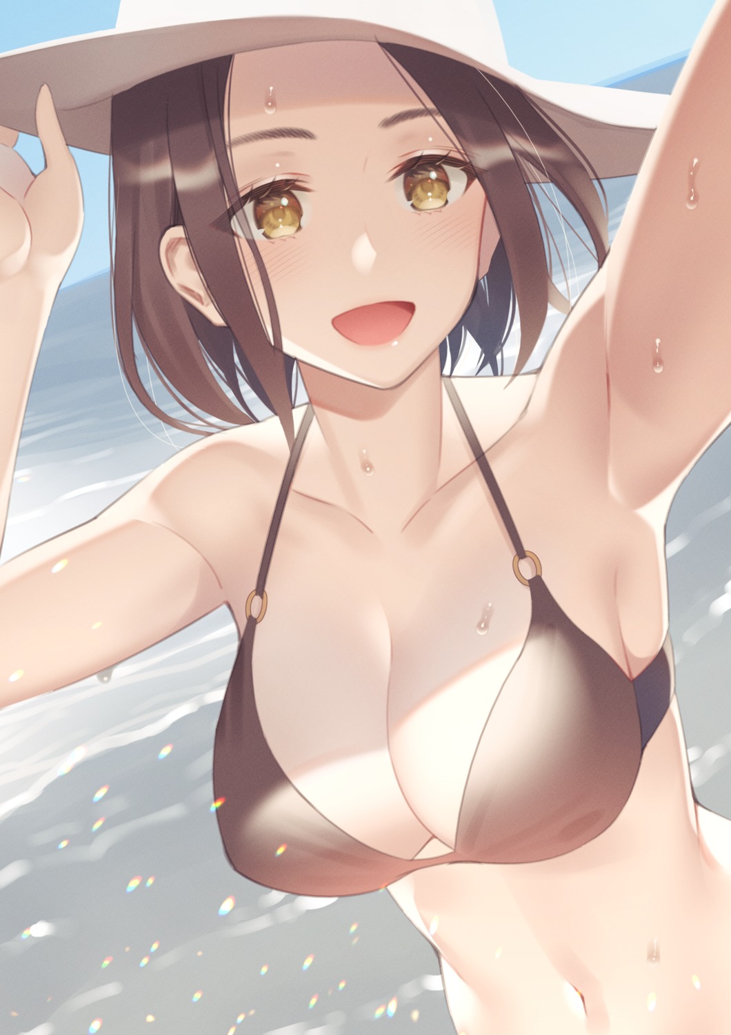 bikini_top, kitazawa_(embers), selfie, swimsuits, wet