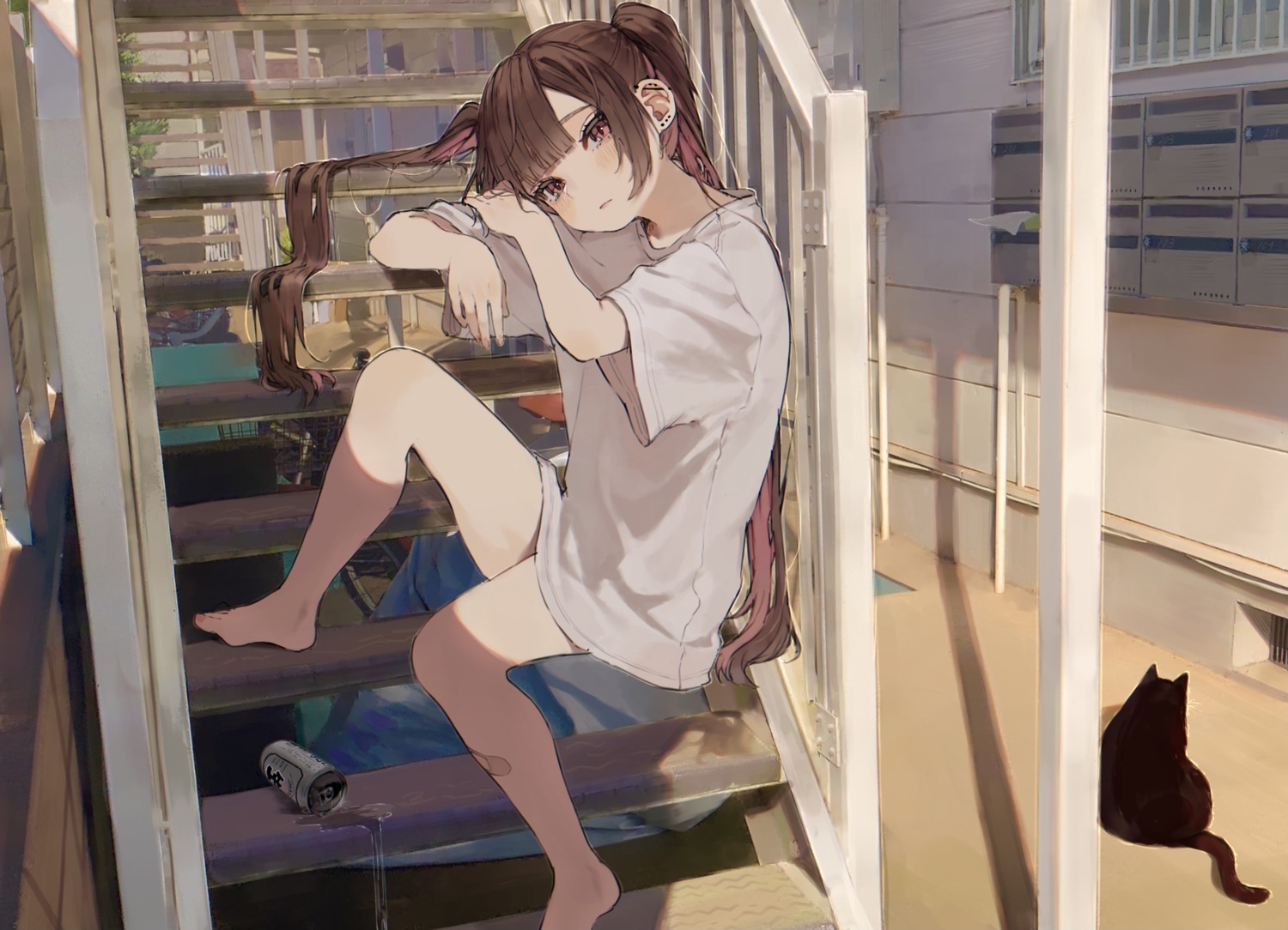 bandaid, daluto_(hitomi555), neko