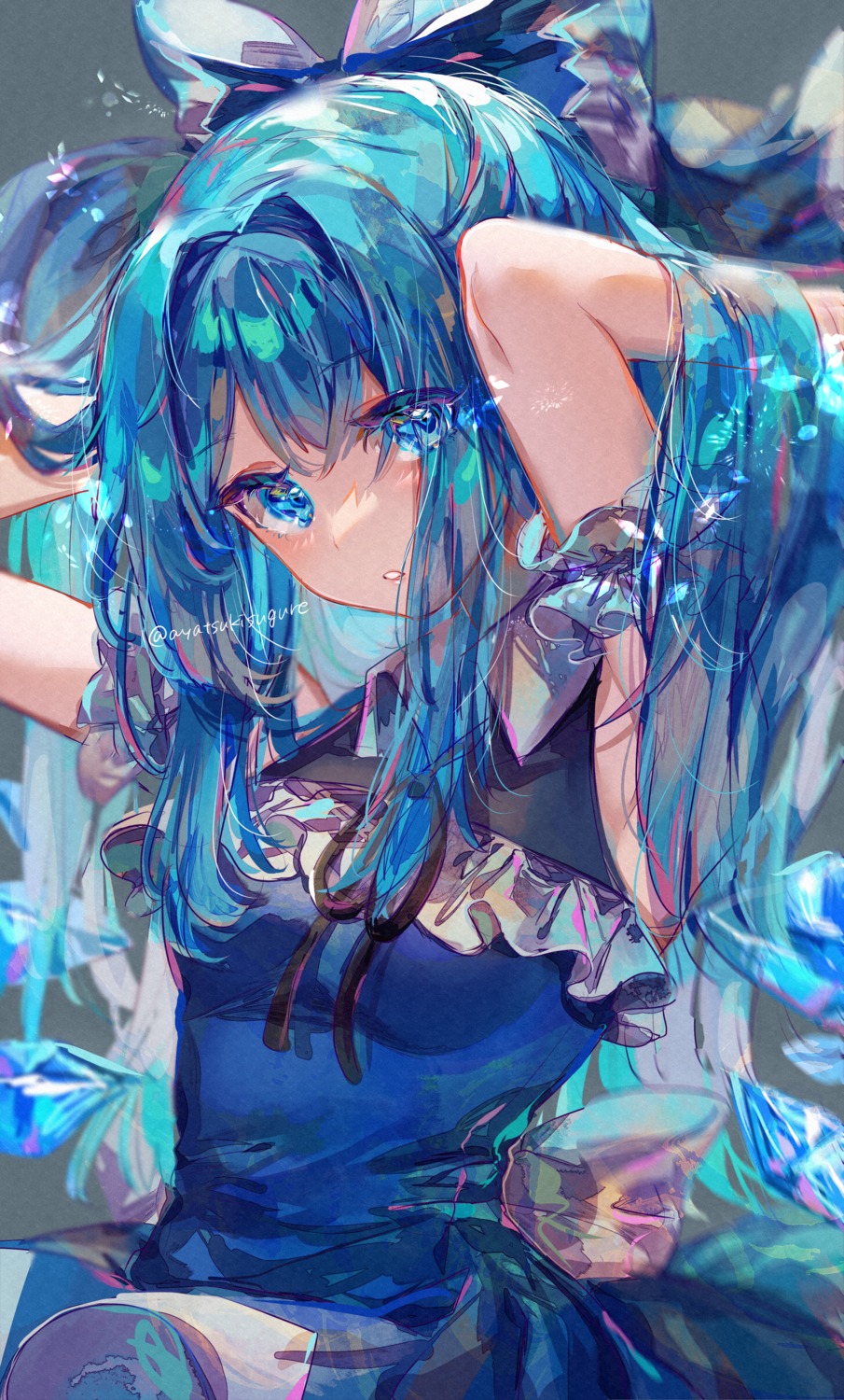 ayatsuki_sugure, cirno, dress, touhou, wings