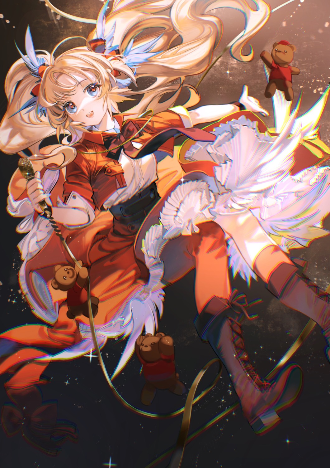 arknights, pinecone_(arknights), rumoon, skirt_lift, thighhighs