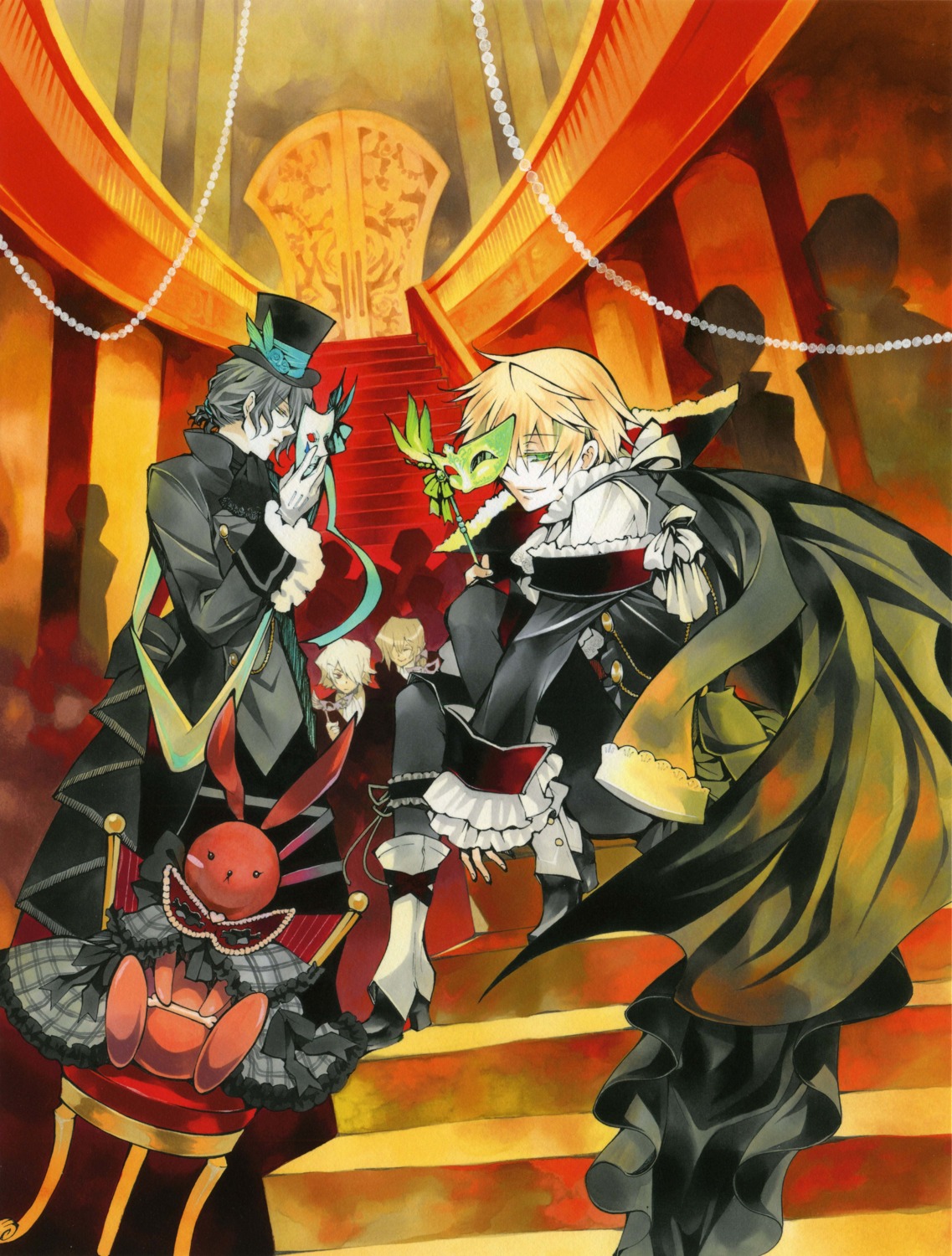 gilbert_nightray, jack_vessalius, mochizuki_jun, oz_vessalius, pandora_hearts, xerxes_break