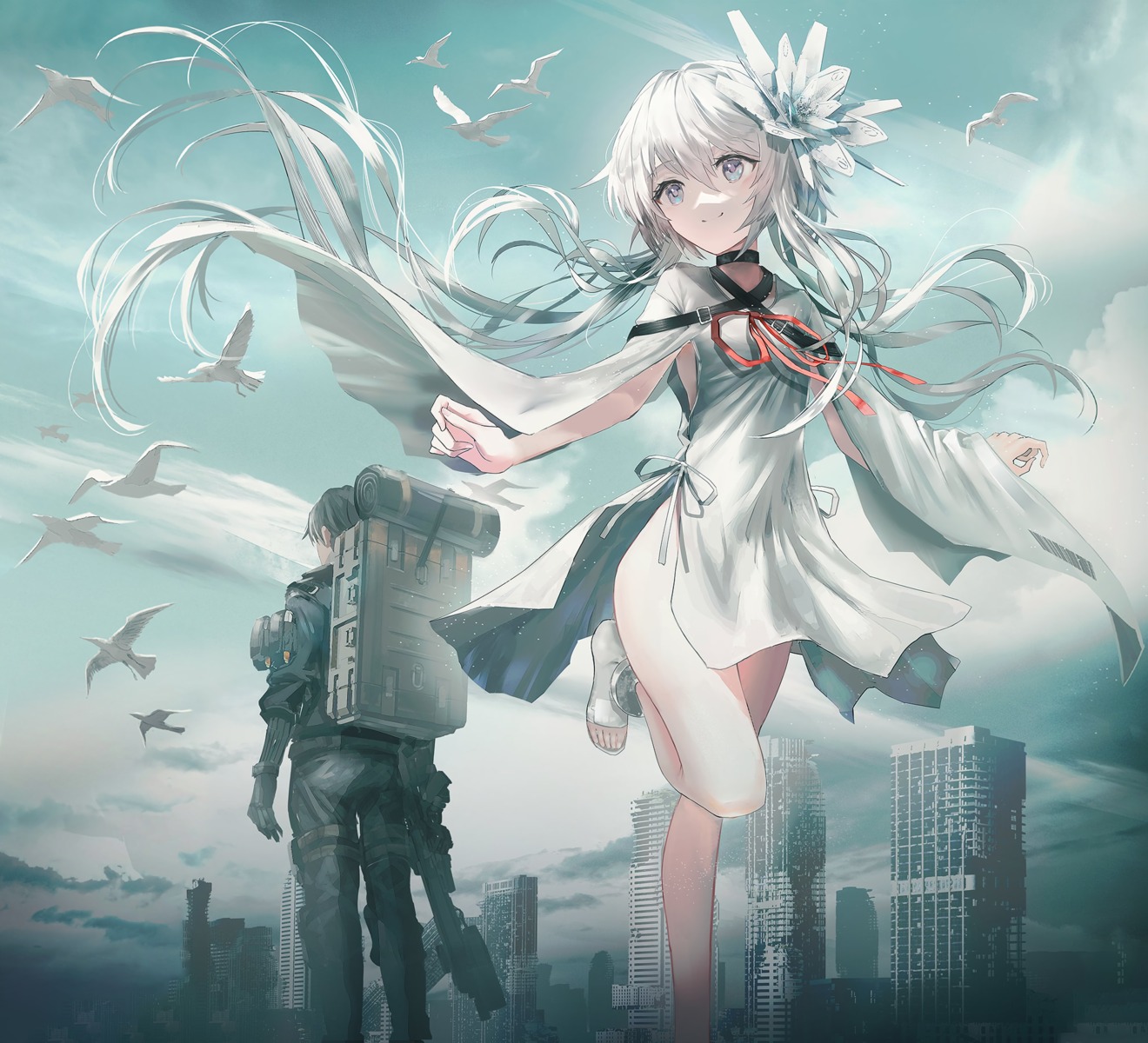 dress, key, philia_(tsui_no_stella), skirt_lift, swav, tsui_no_stella