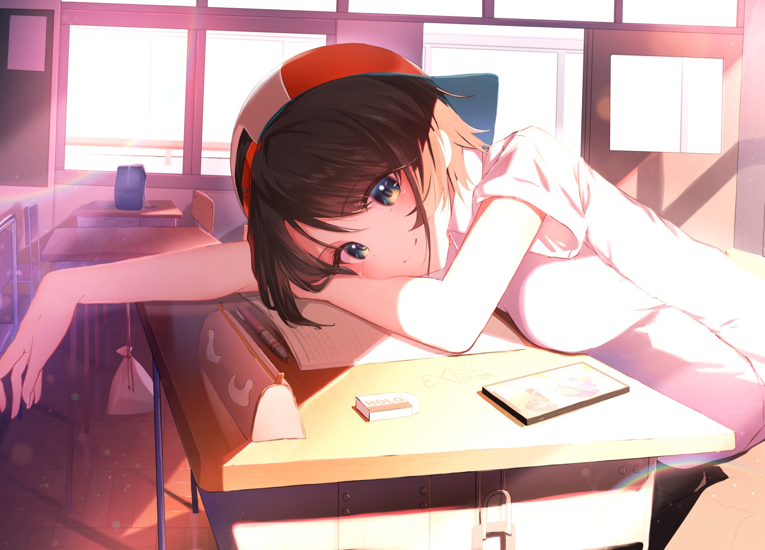 hololive, mikaku, oozora_subaru, seifuku