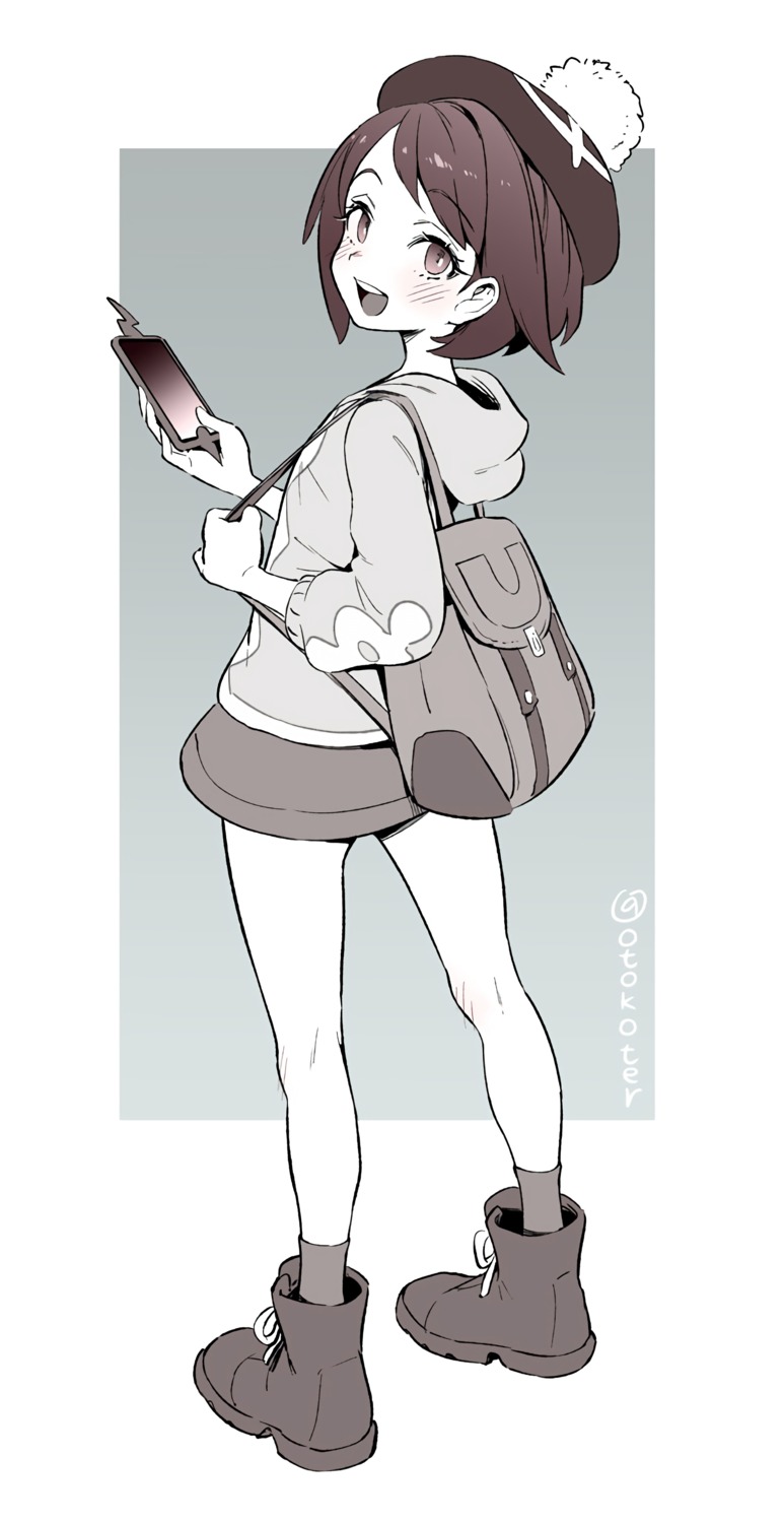 monochrome, pokemon, pokemon_swsh, toku_(ke7416613), yuuri_(pokemon)