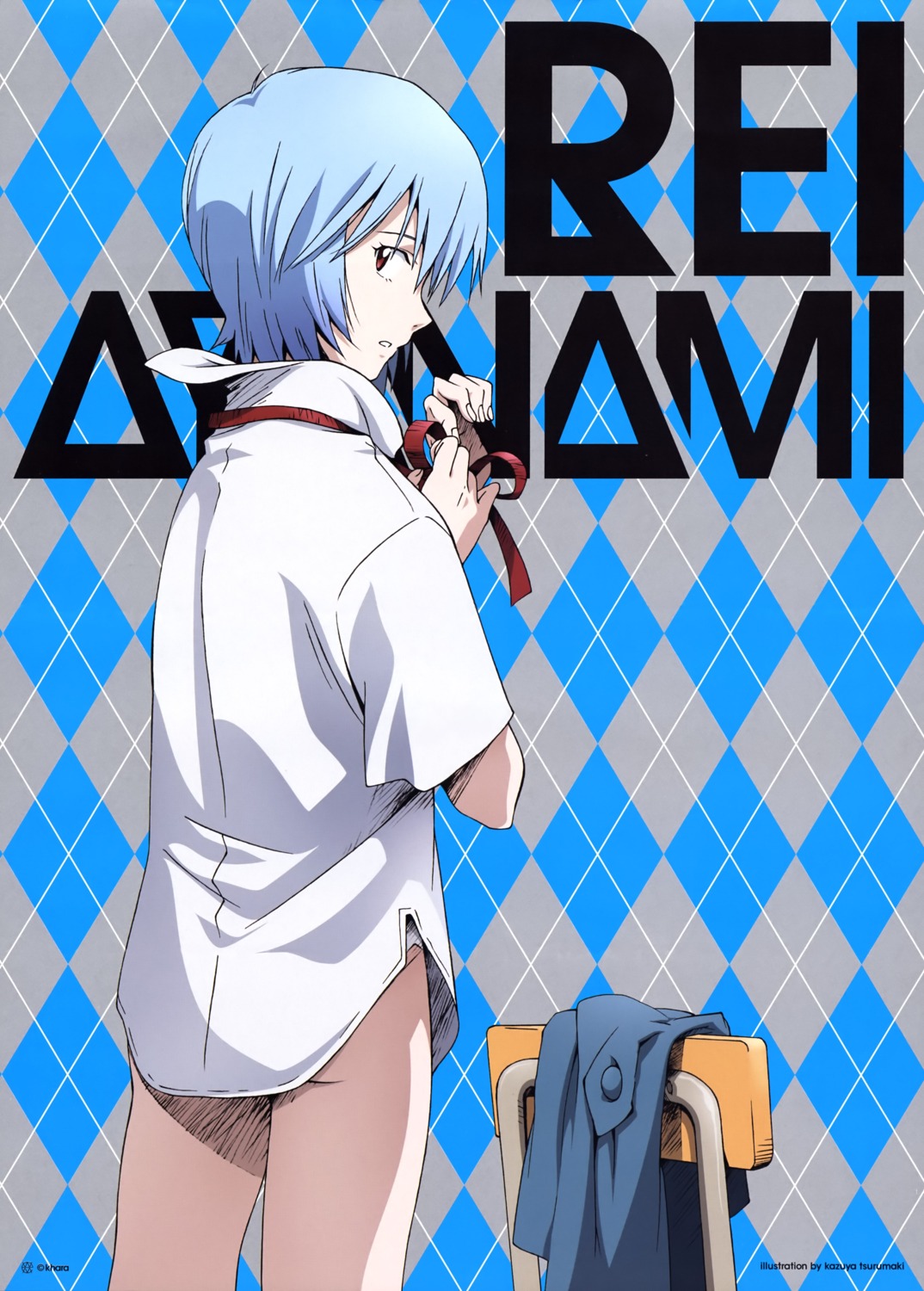 ayanami_rei, dress_shirt, neon_genesis_evangelion, pantsu, tsurumaki_kazuya