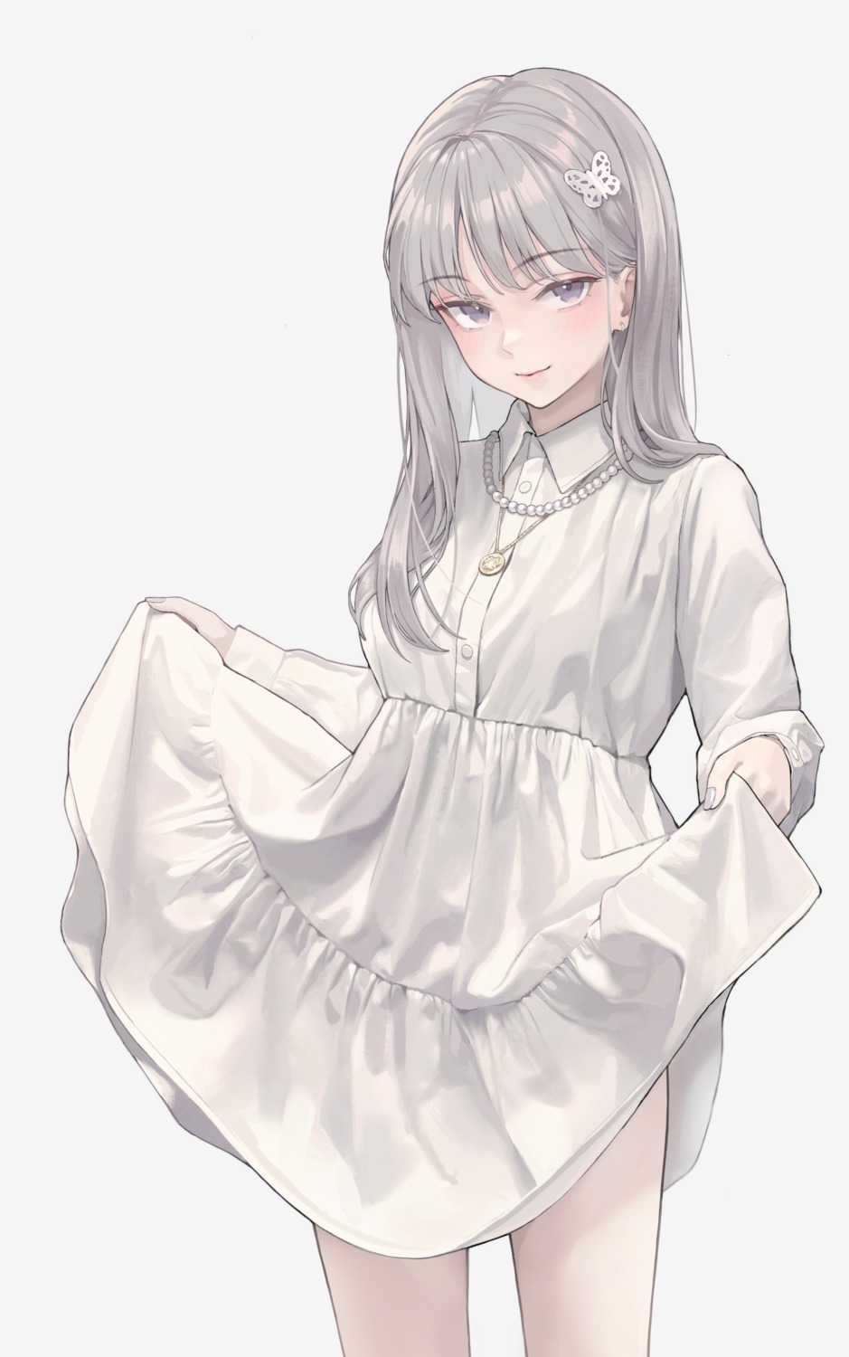 dress, skirt_lift, sugai_(4ugaii)