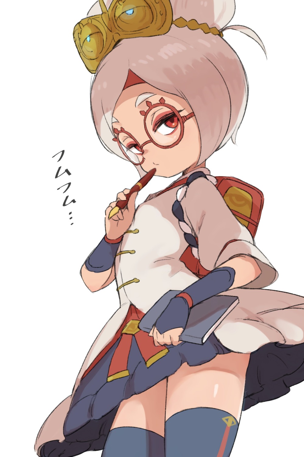 dress, megane, purah, skirt_lift, the_legend_of_zelda, thighhighs, toku_(ke7416613)