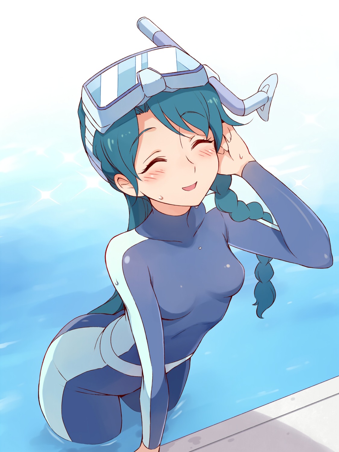 bodysuit, go!_princess_precure, kaidou_minami, precure, toku_(ke7416613), wet