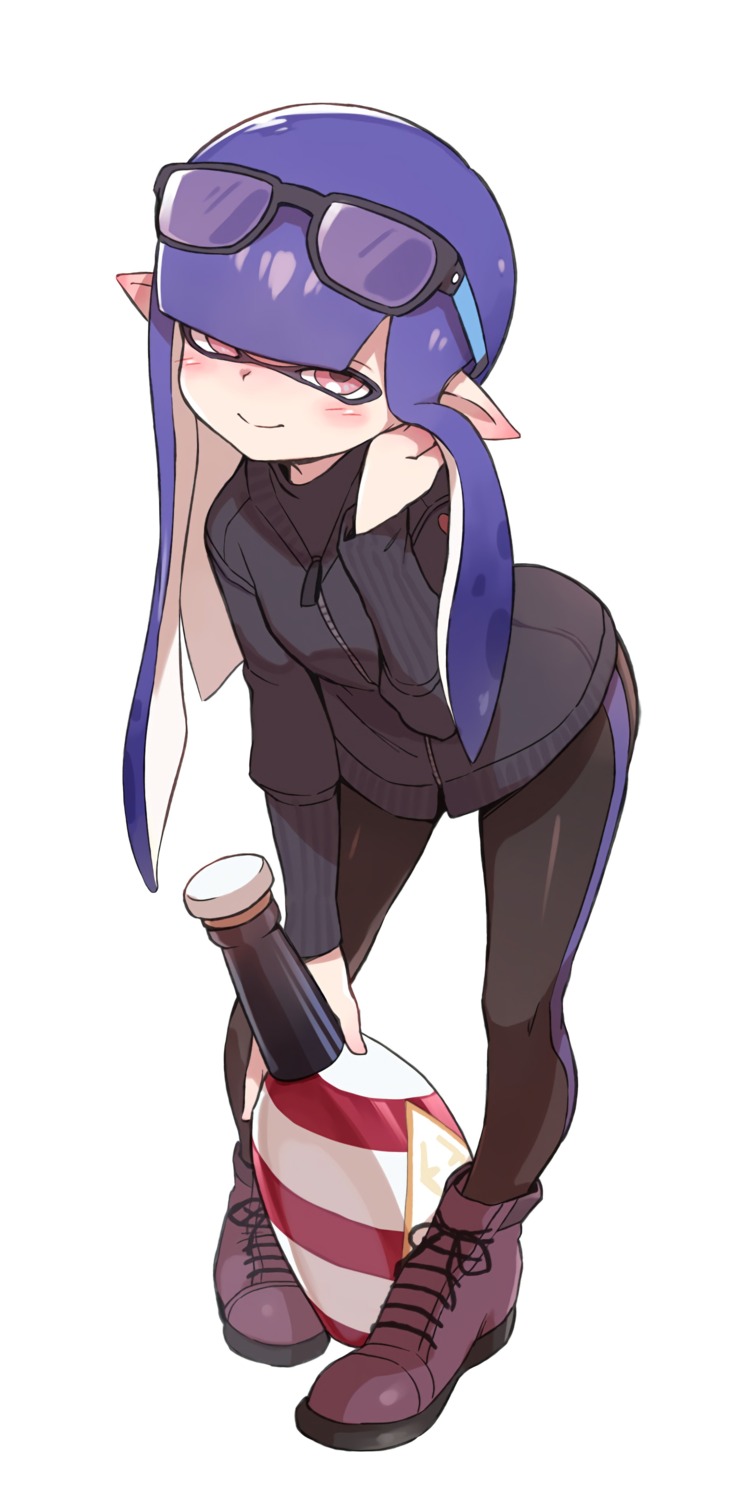 gym_uniform, inkling_(splatoon), megane, pointy_ears, splatoon, toku_(ke7416613)