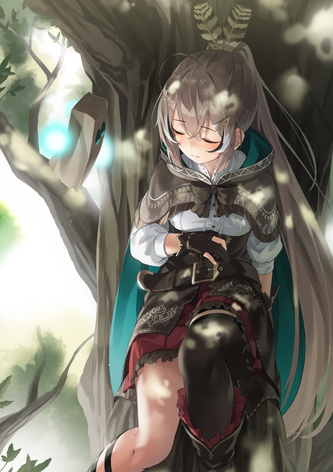 hololive, hololive_english, kimyo, nanashi_mumei, thighhighs