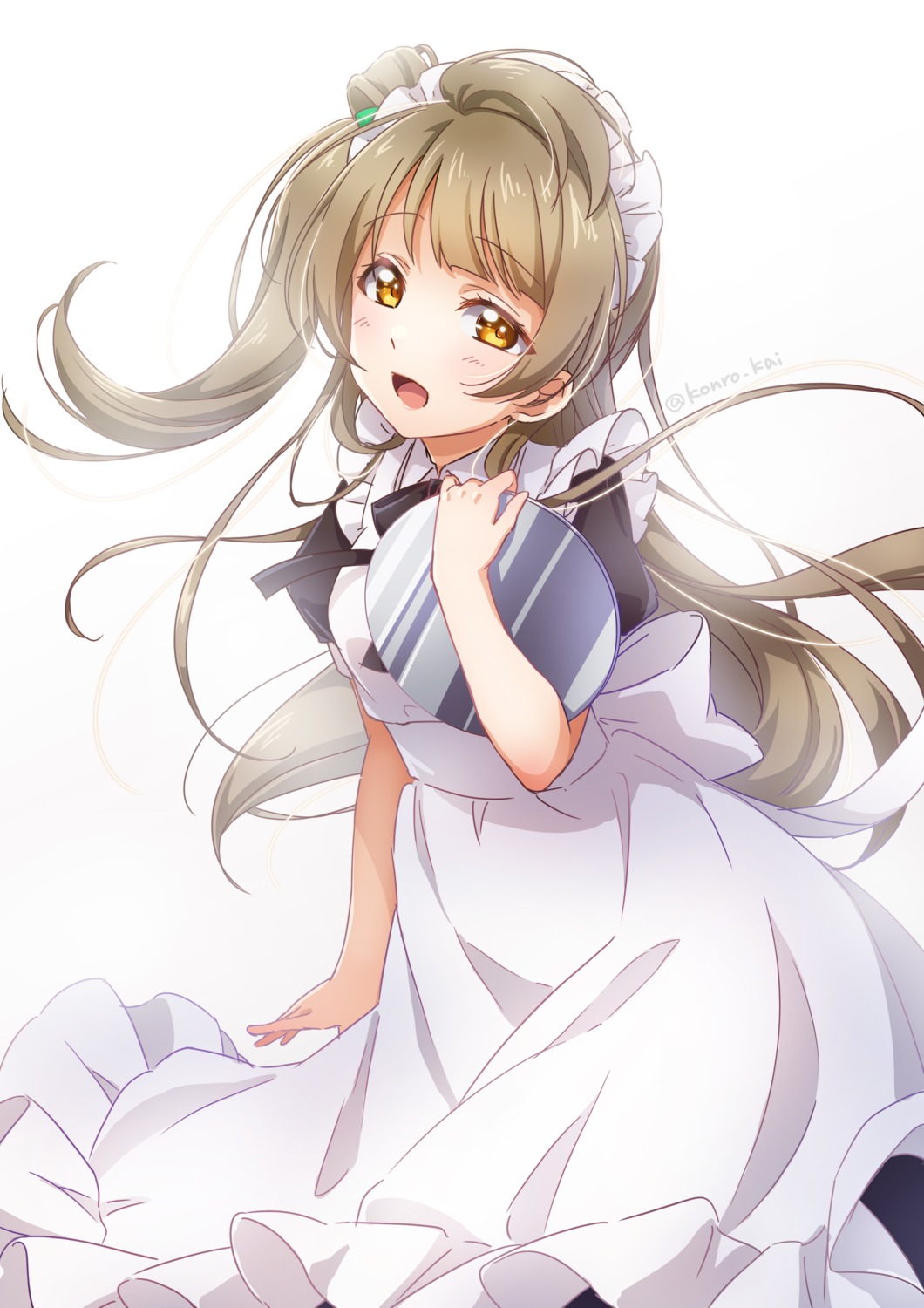 konro_kai, love_live!, love_live!_(series), maid, minami_kotori, waitress