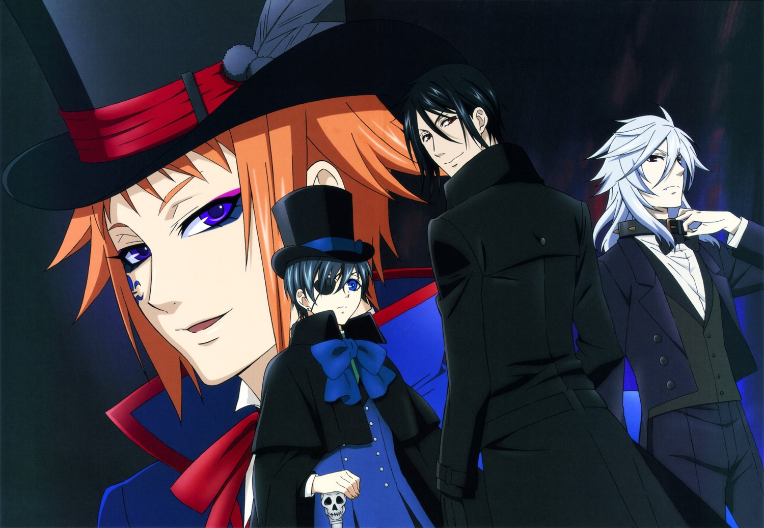 ciel_phantomhive, drossel_keinz, eyepatch, kuroshitsuji, male, pluto_(kuroshitsuji), sebastian_michaelis