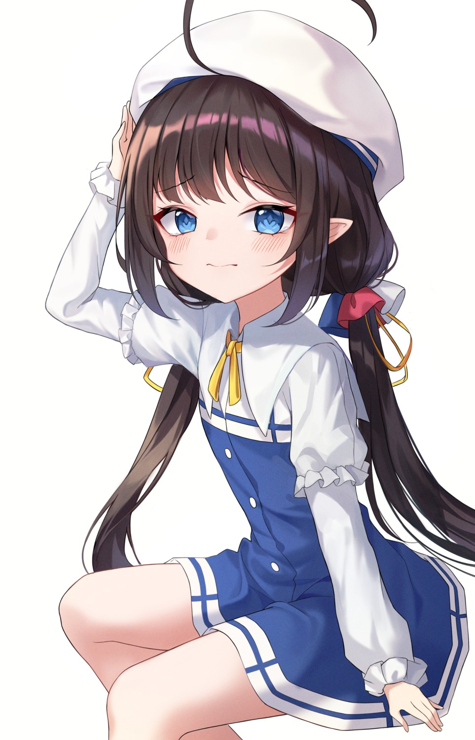 danyo_(chung0226), hinatsuru_ai, pointy_ears, ryuuou_no_oshigoto!, seifuku, skirt_lift